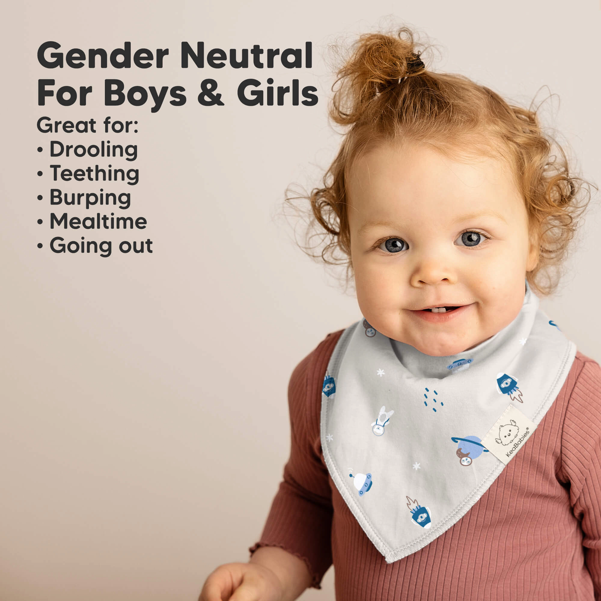 KeaBabies 10-Pack Organic Bandana Bibs