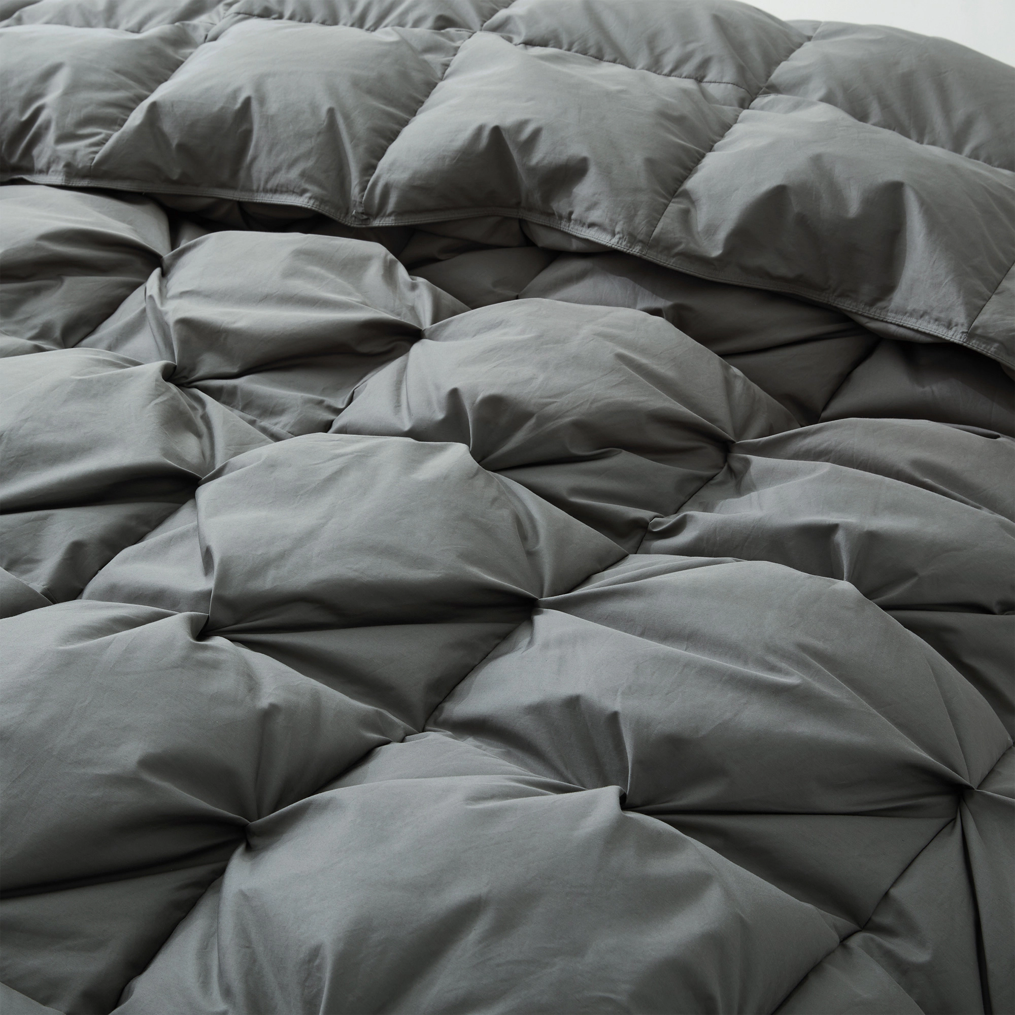 Peace Nest Hotel Quality All Season Goose Down Fiber Comforter Duvet Insert with Cotton Blend Shell