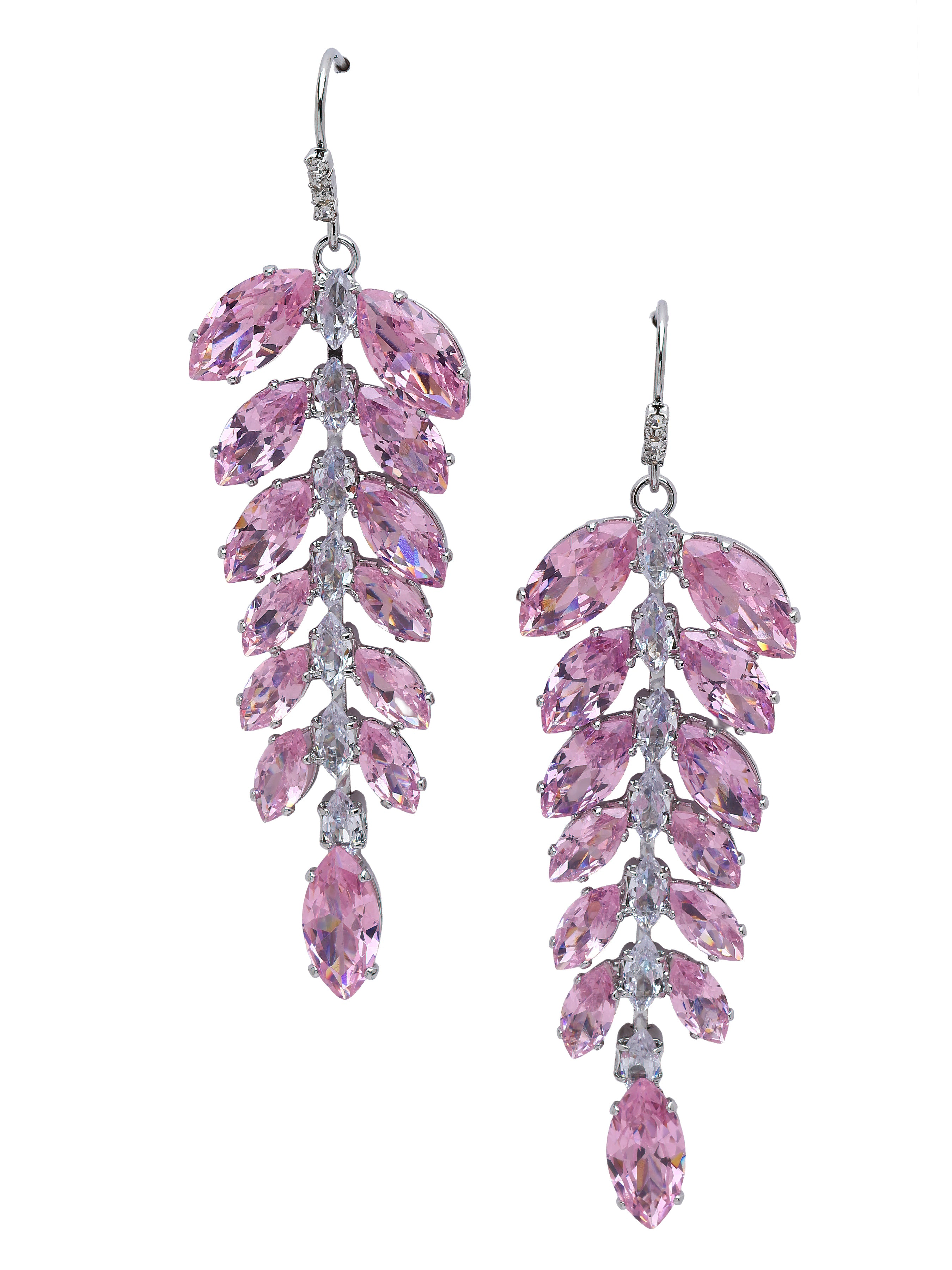 AGP PARIS Womens Leaf Vine Chandelier Earrings