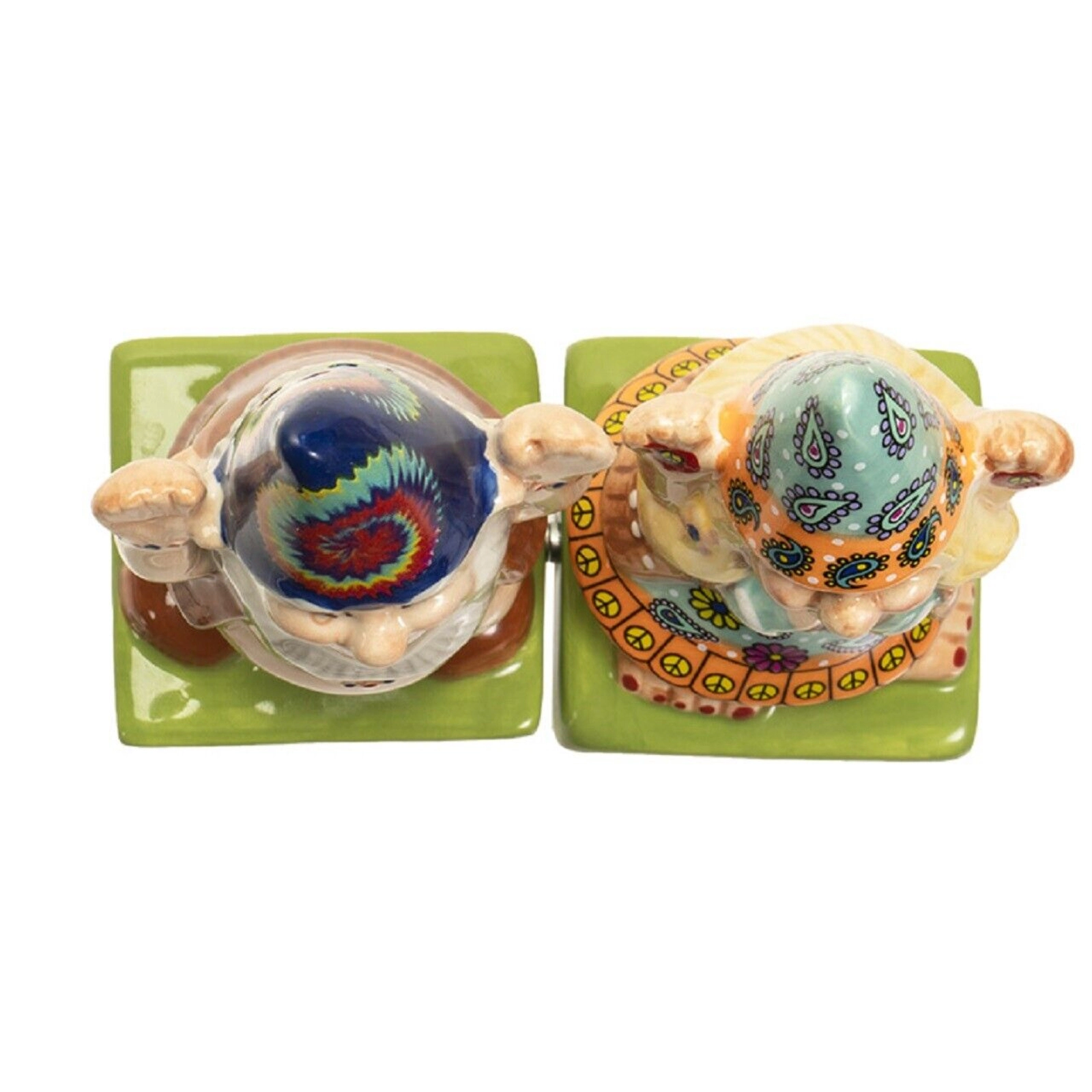Pacific Giftware Hippie Gnomes Ceramic Magnetic Salt and Pepper Shaker Set 4 Inch Multicolor
