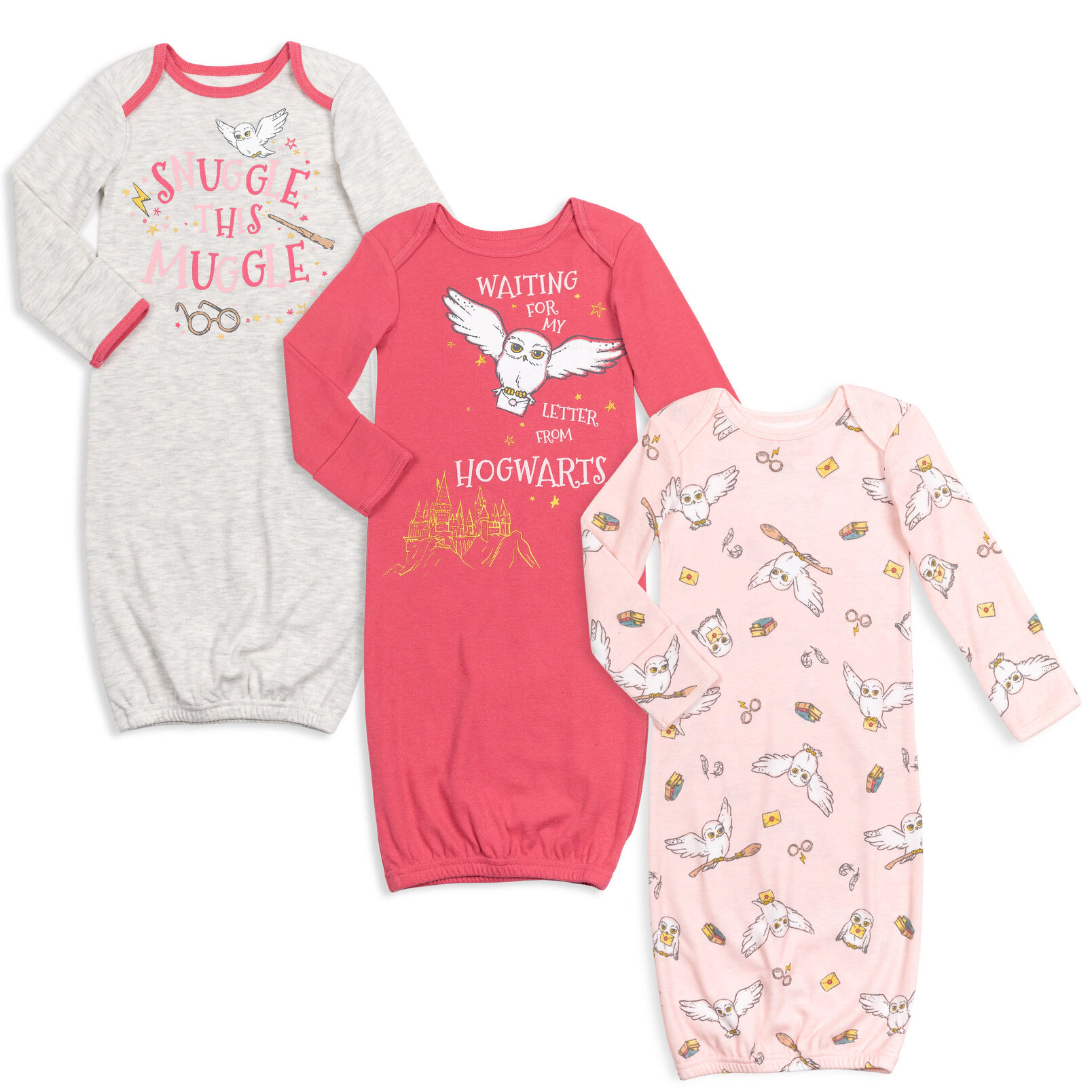 Harry Potter Hedwig Baby Girls' One Piece Sleepwear Sleeper Gowns