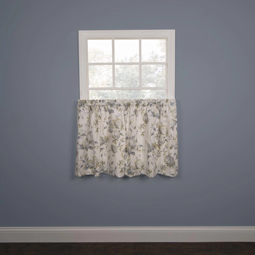 Ellis Curtain Abigail Design Printed Room Darkening Window Rod Pocket Pair Set With 2 Tiers2 Piece56x24" Porcelain