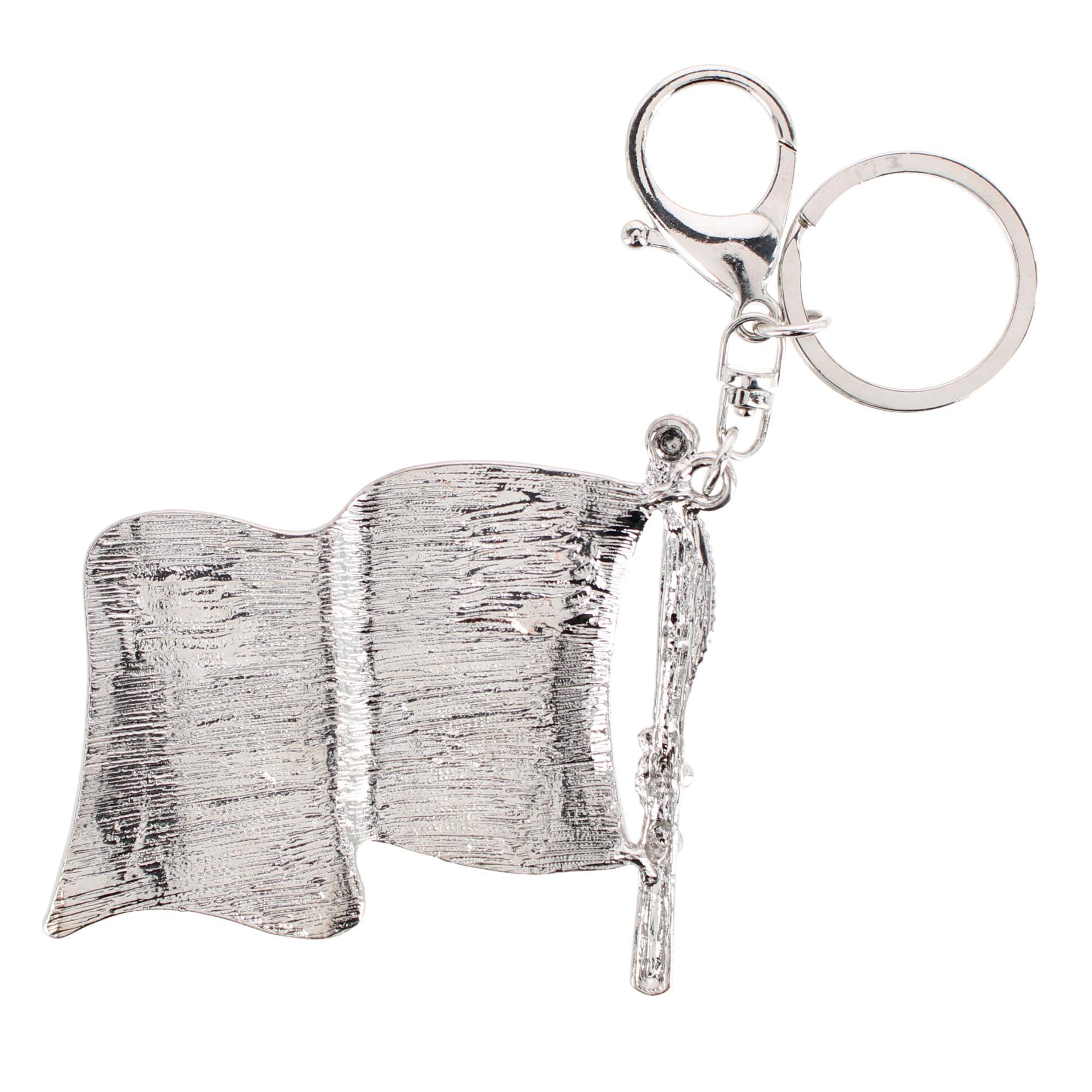 CTM Women's Old Faithful Rhinestone Embellished Bag Charm & Keychain