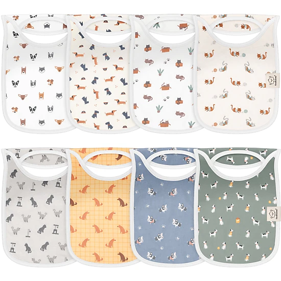KeaBabies 8-Pack Hallo Drool Bibs