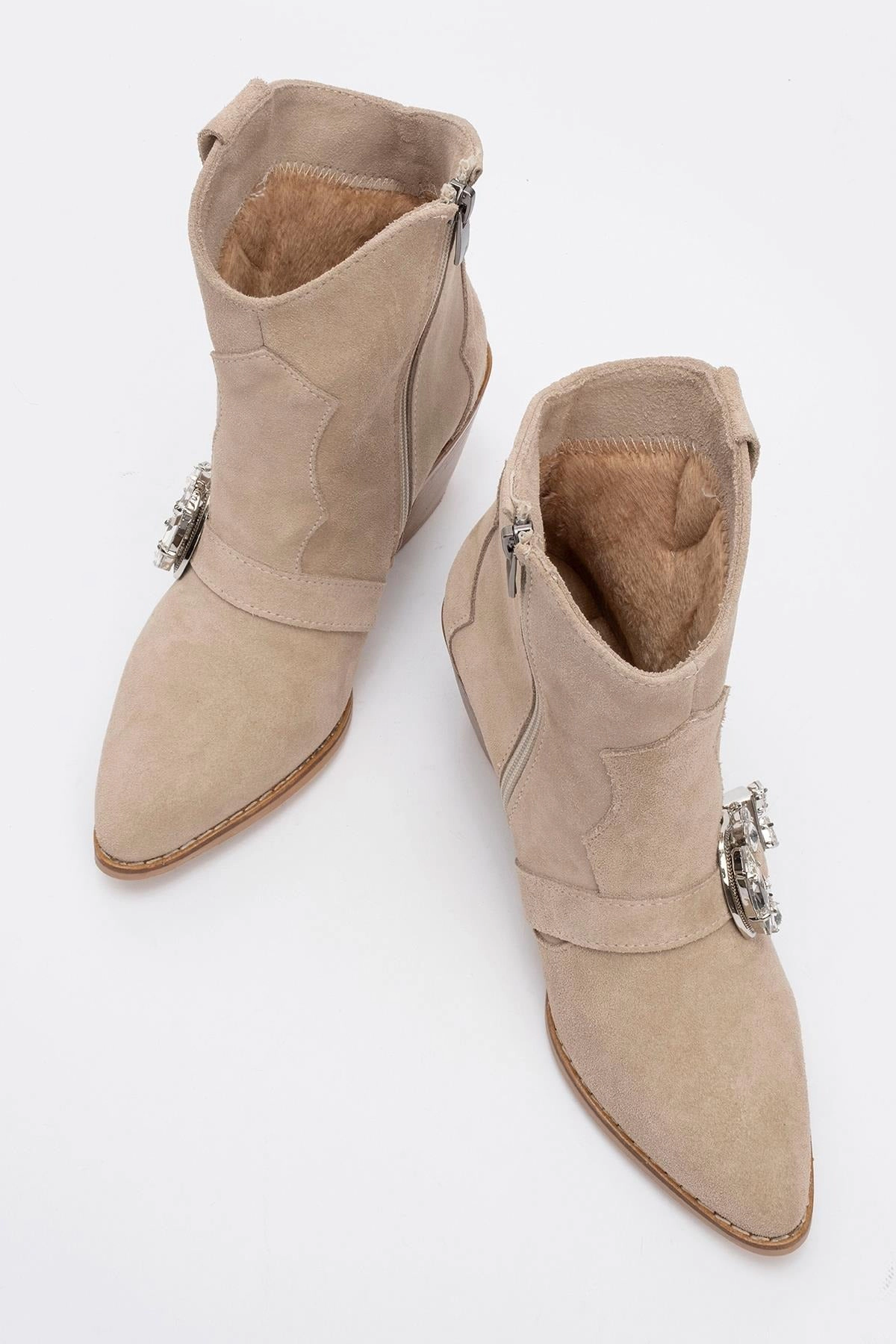 Forever & Always Womens Any Leather Buckle Boots