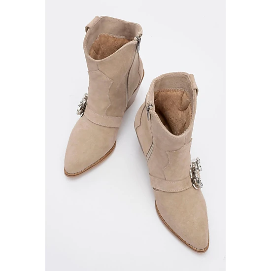 Forever & Always Womens Any Leather Buckle Boots