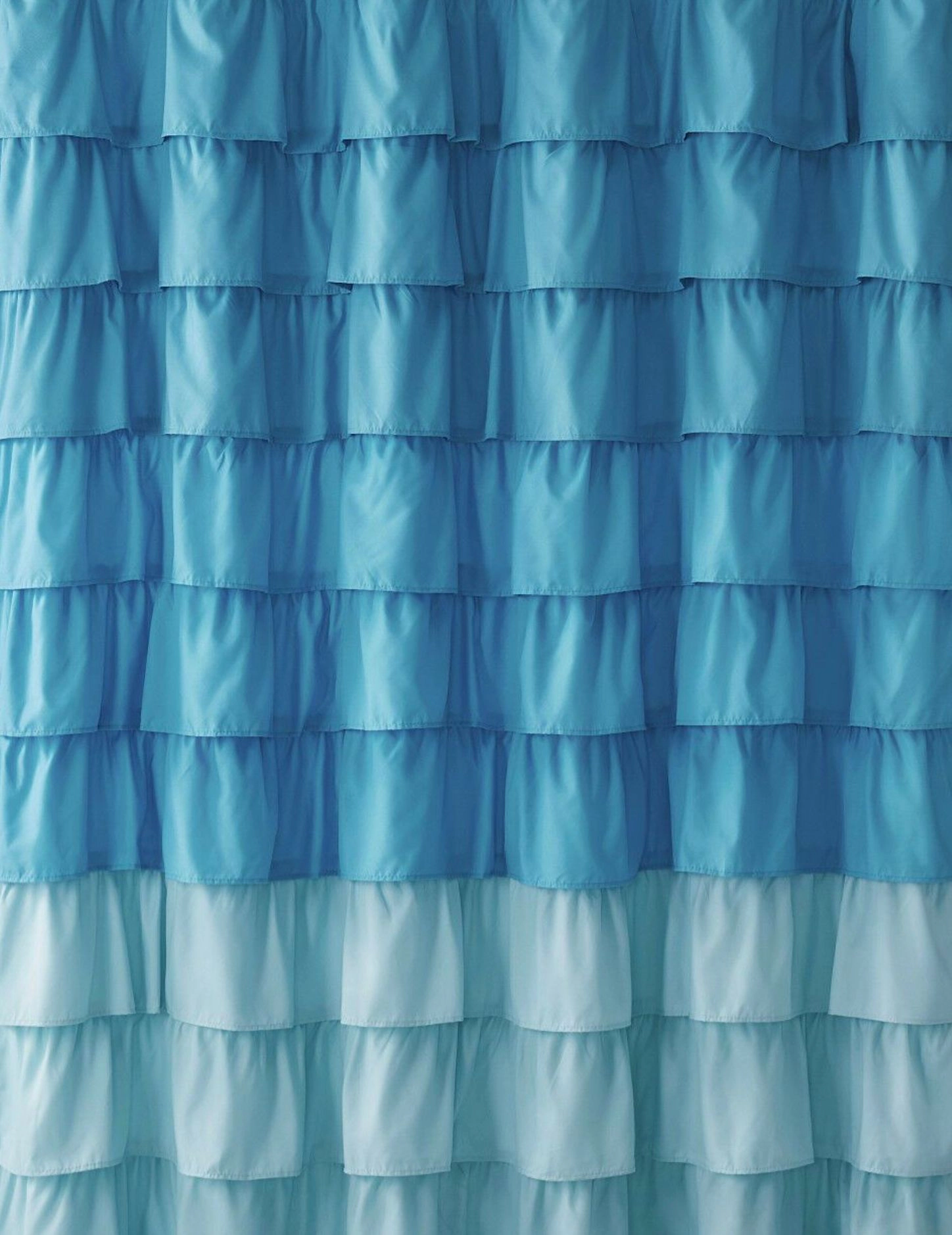 GoodGram Montauk Accents Home Gypsy Ombre Ruffled Fabric Shower Curtain - Standard Length