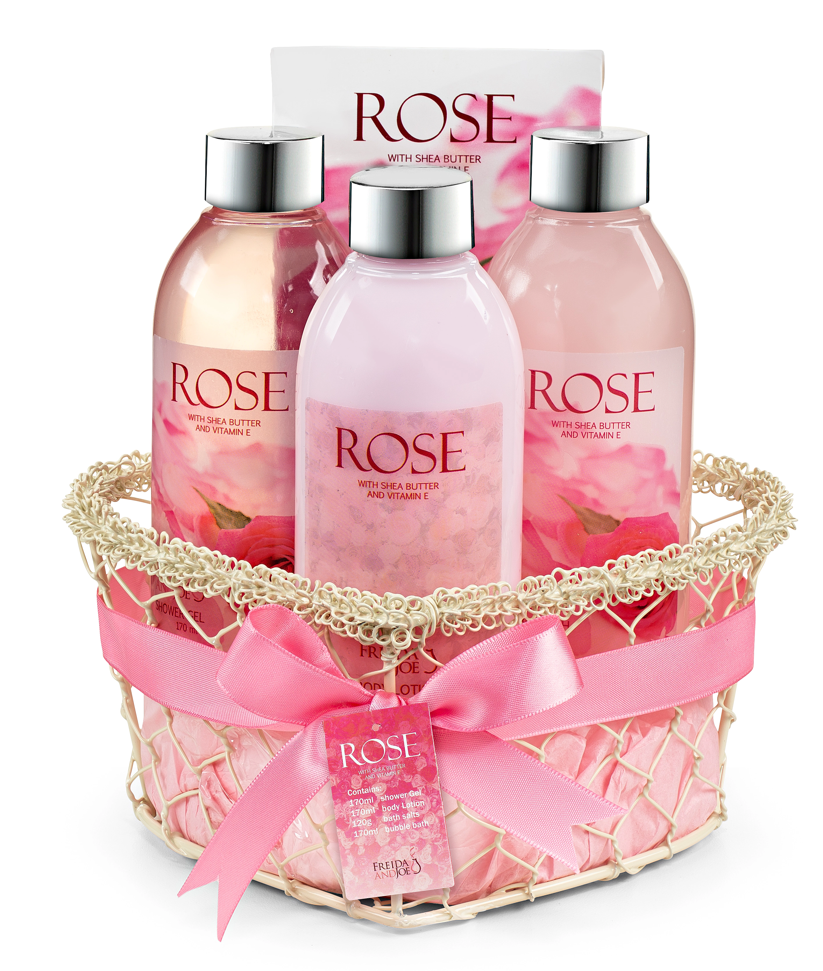 Freida and Joe WomensPink Rose Bath & Body Gift Set