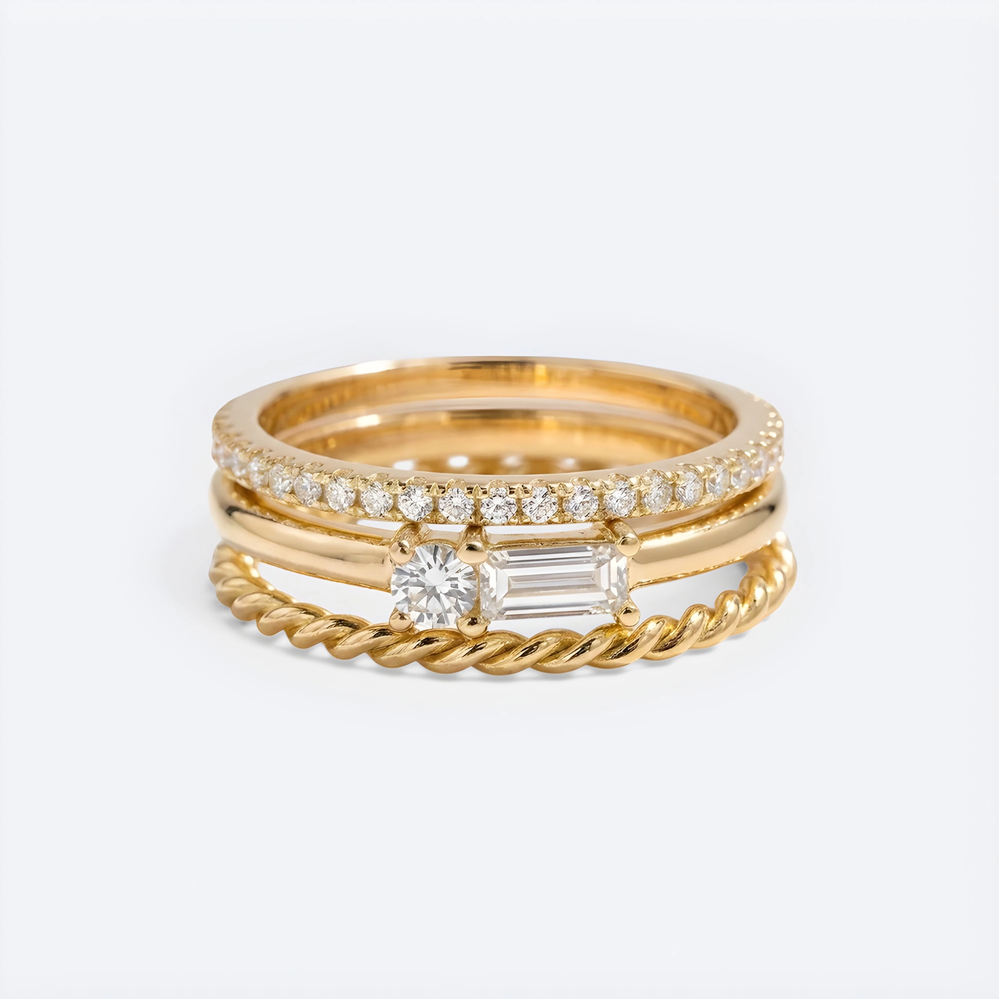 Mint & Lily Women's Classic Stacking Ring Set
