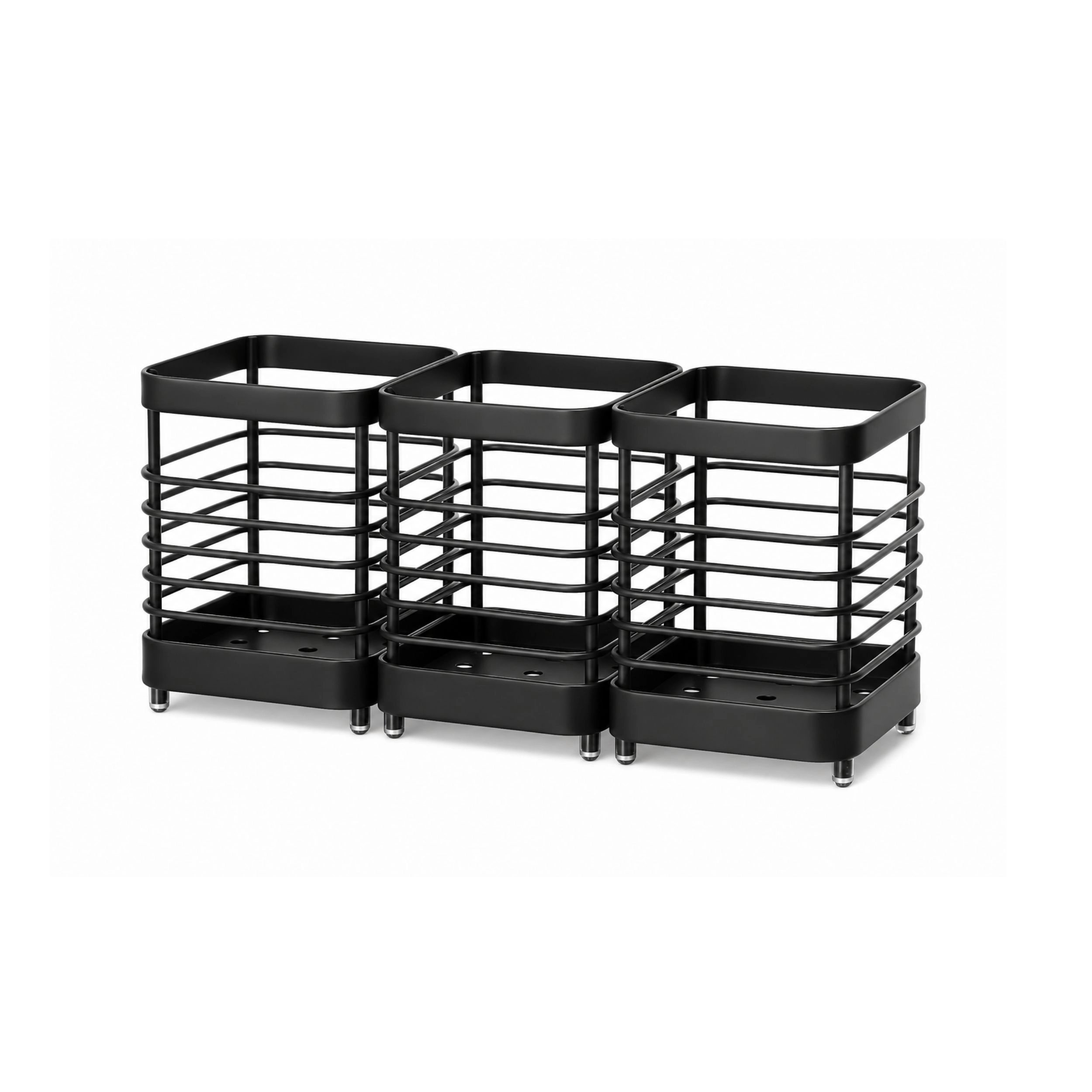 Stock Preferred Stainless Steel Utensil Holder and Drying Rack for Kitchen Counter