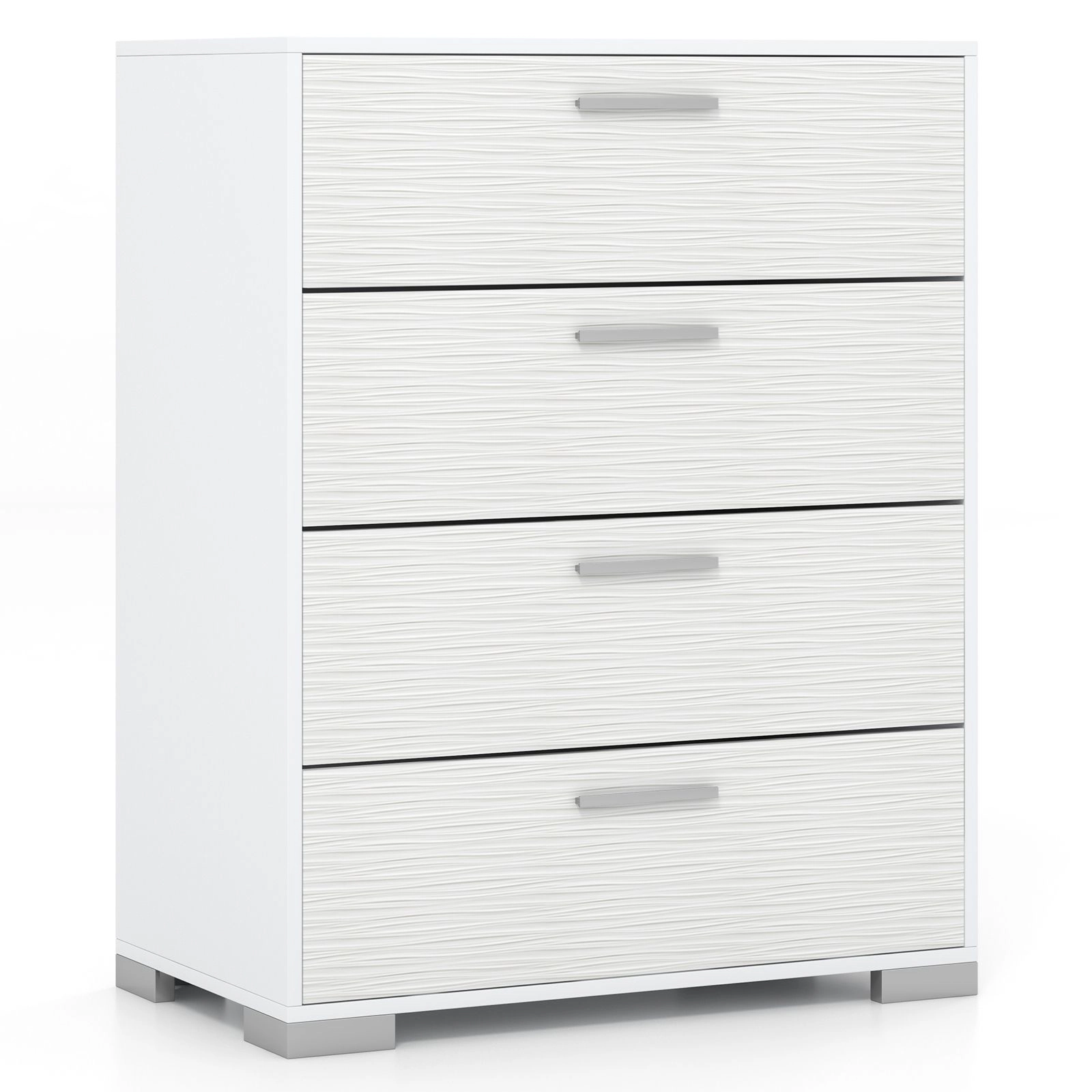 SlickBlue Tall 4-Drawer Storage Chest with Metal Legs and Modern Finish