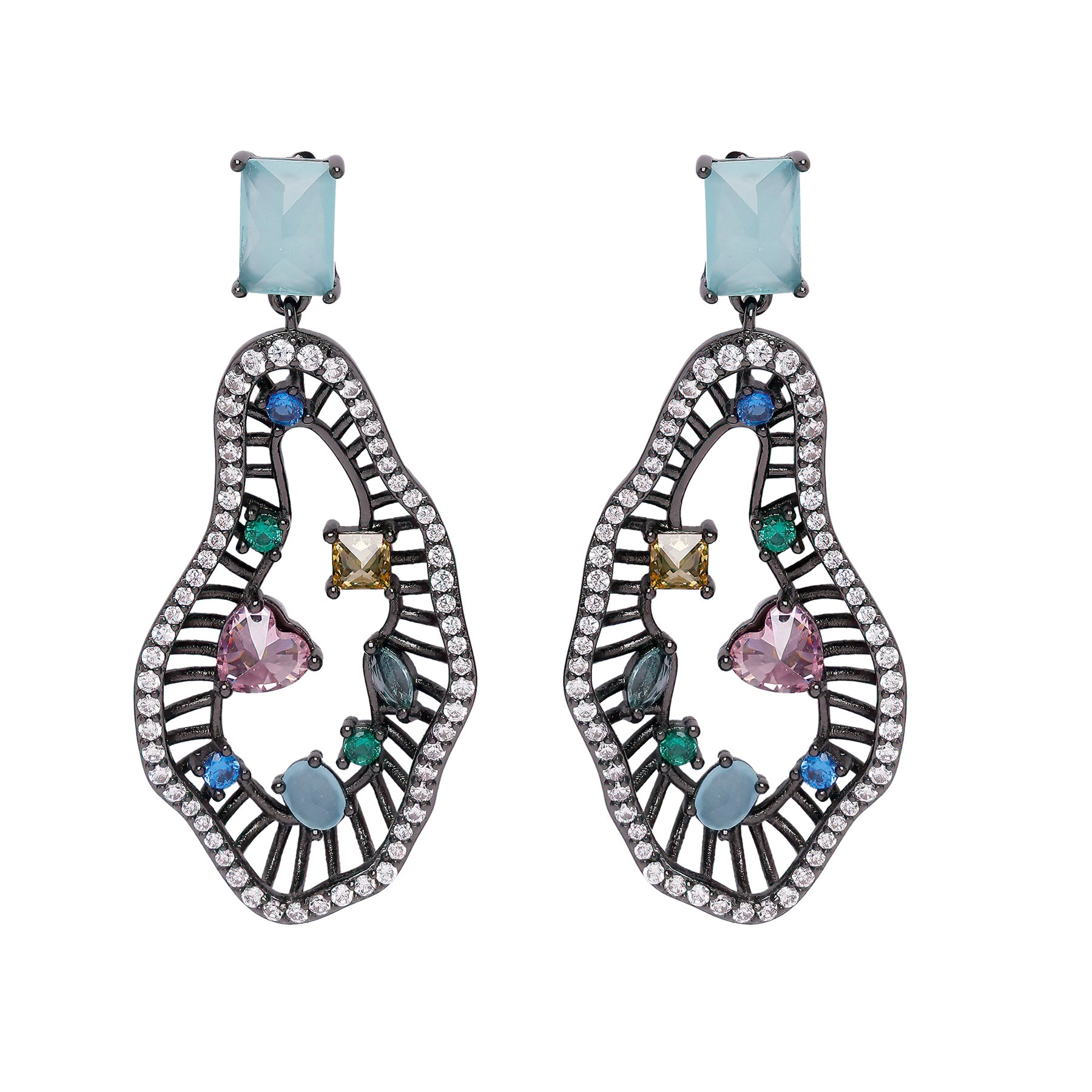 AGP PARIS Womens Diva Hollow Drop Earrings