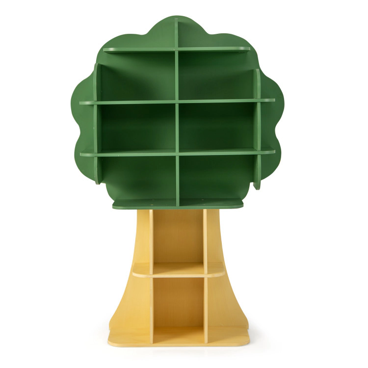 Hivvago Green Kids Bookcase Shelf Toy Storage Organizer with Open Storage Shelves
