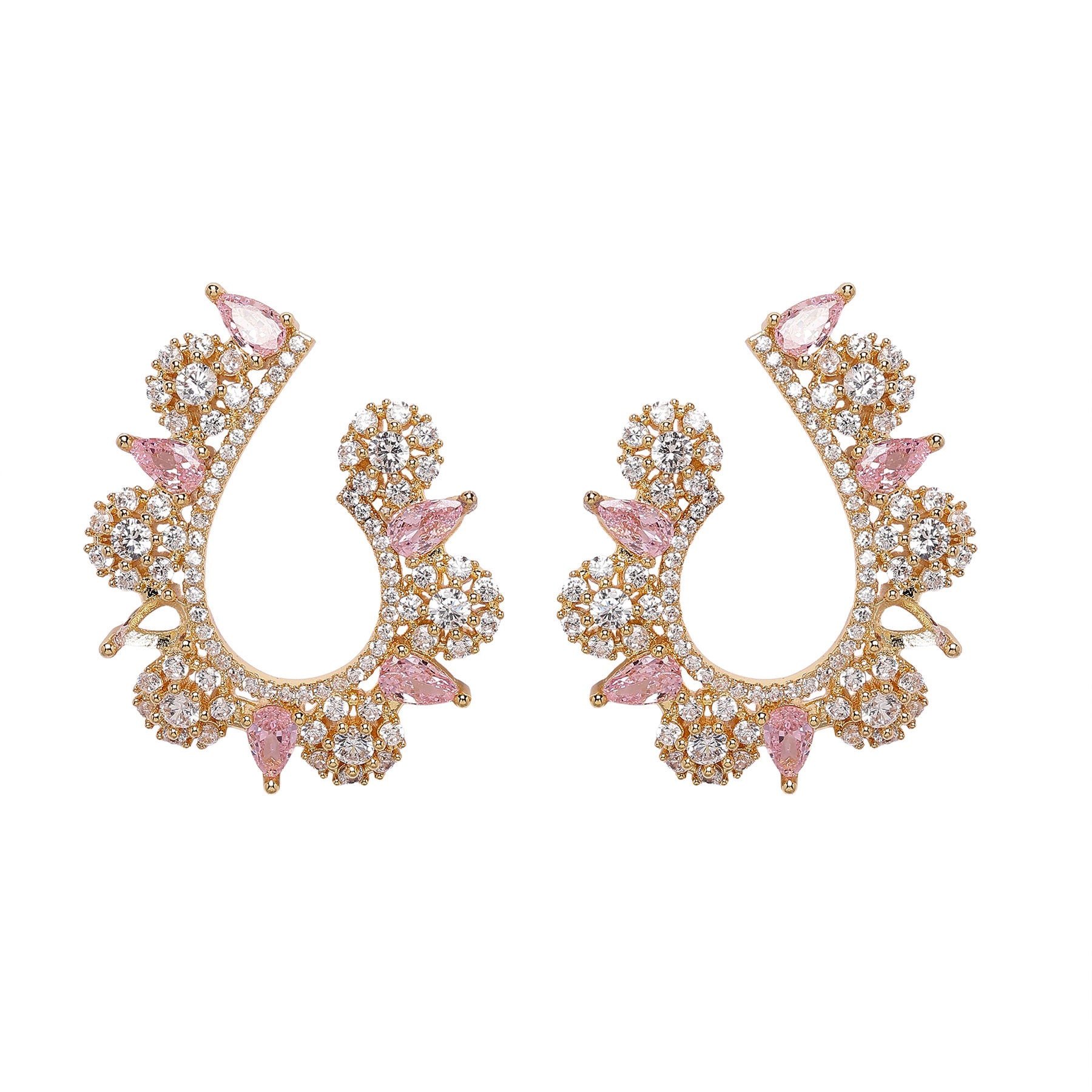 AGP PARIS Womens Twirling Petal Earrings