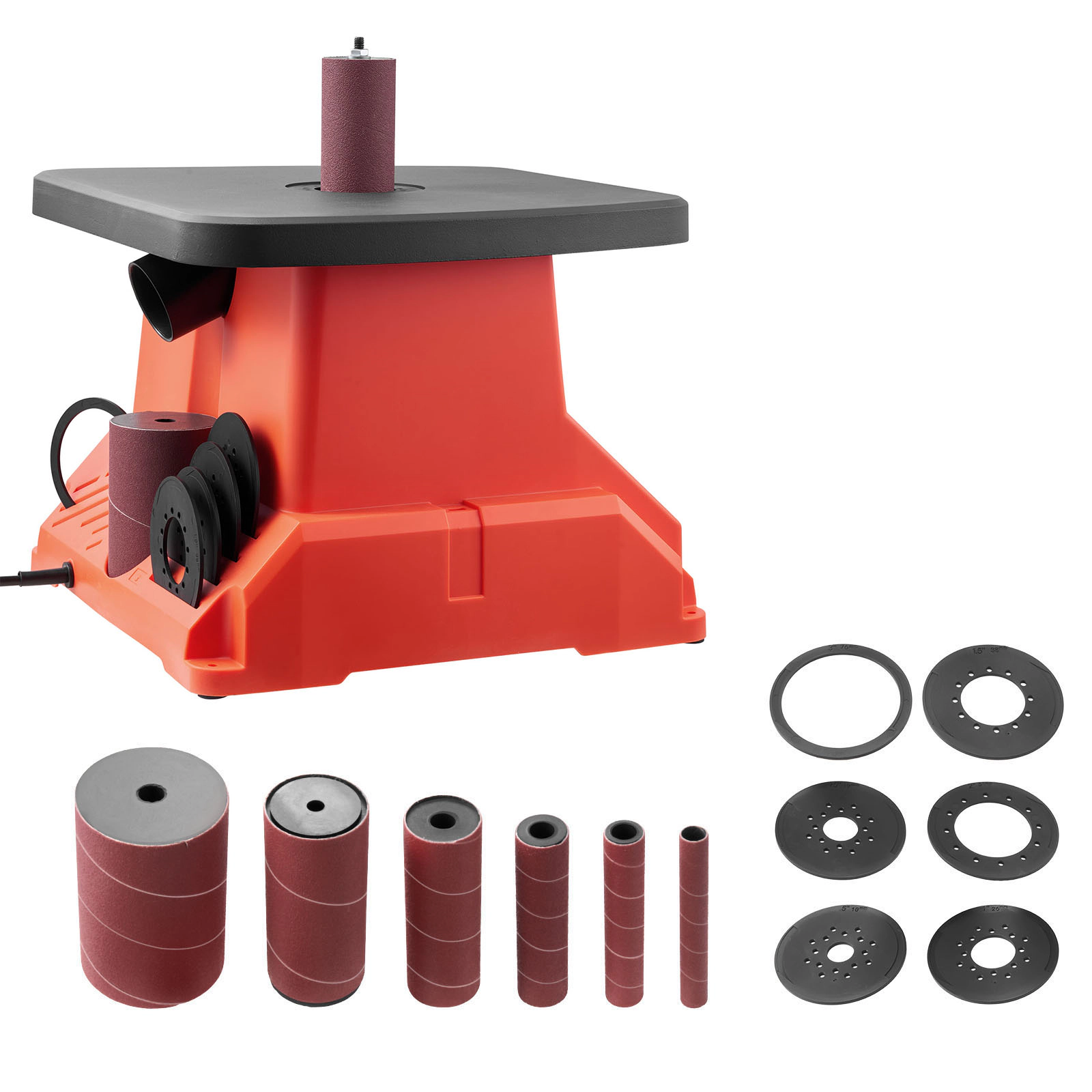 HONGGE Oscillating Spindle Sander Benchtop Spindle Sander with Stroke Sleeves 1/2" - Sanding for Woodworking Furniture