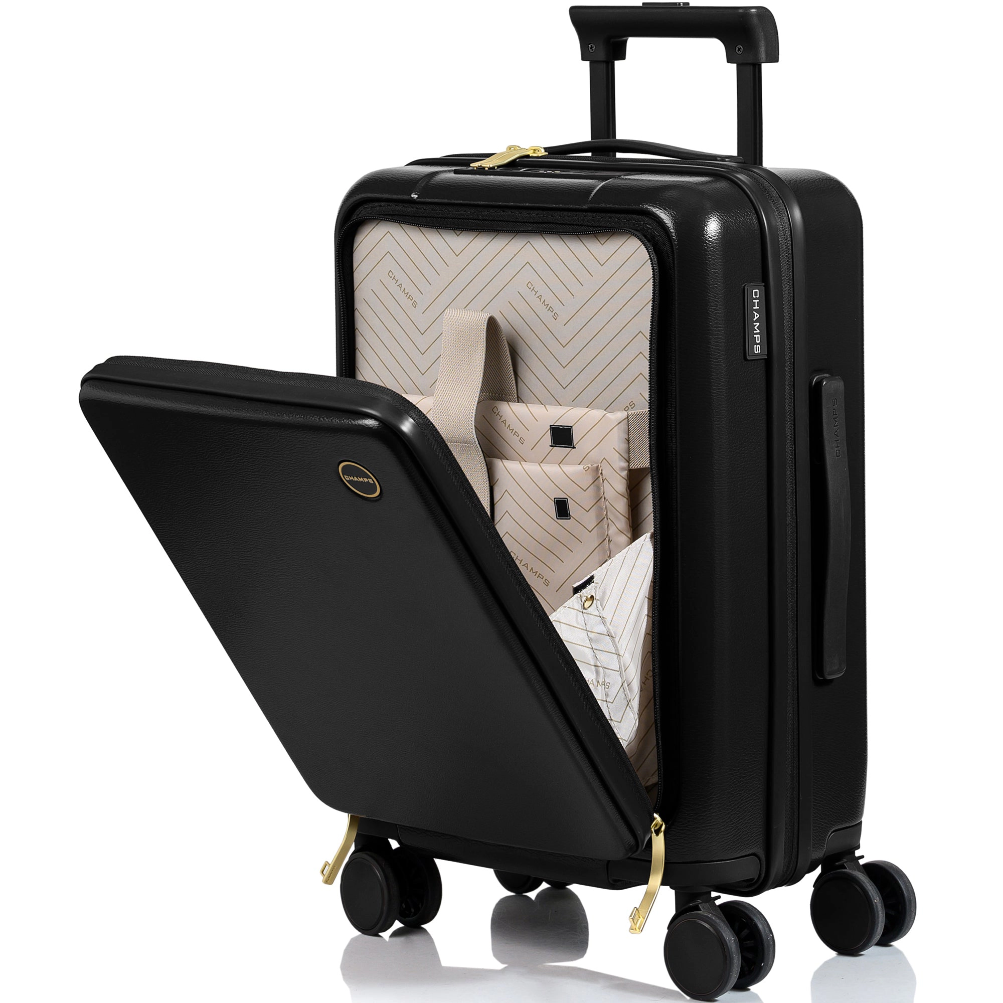 CHAMPS Onyx Collection Hardside Carry-on Luggage