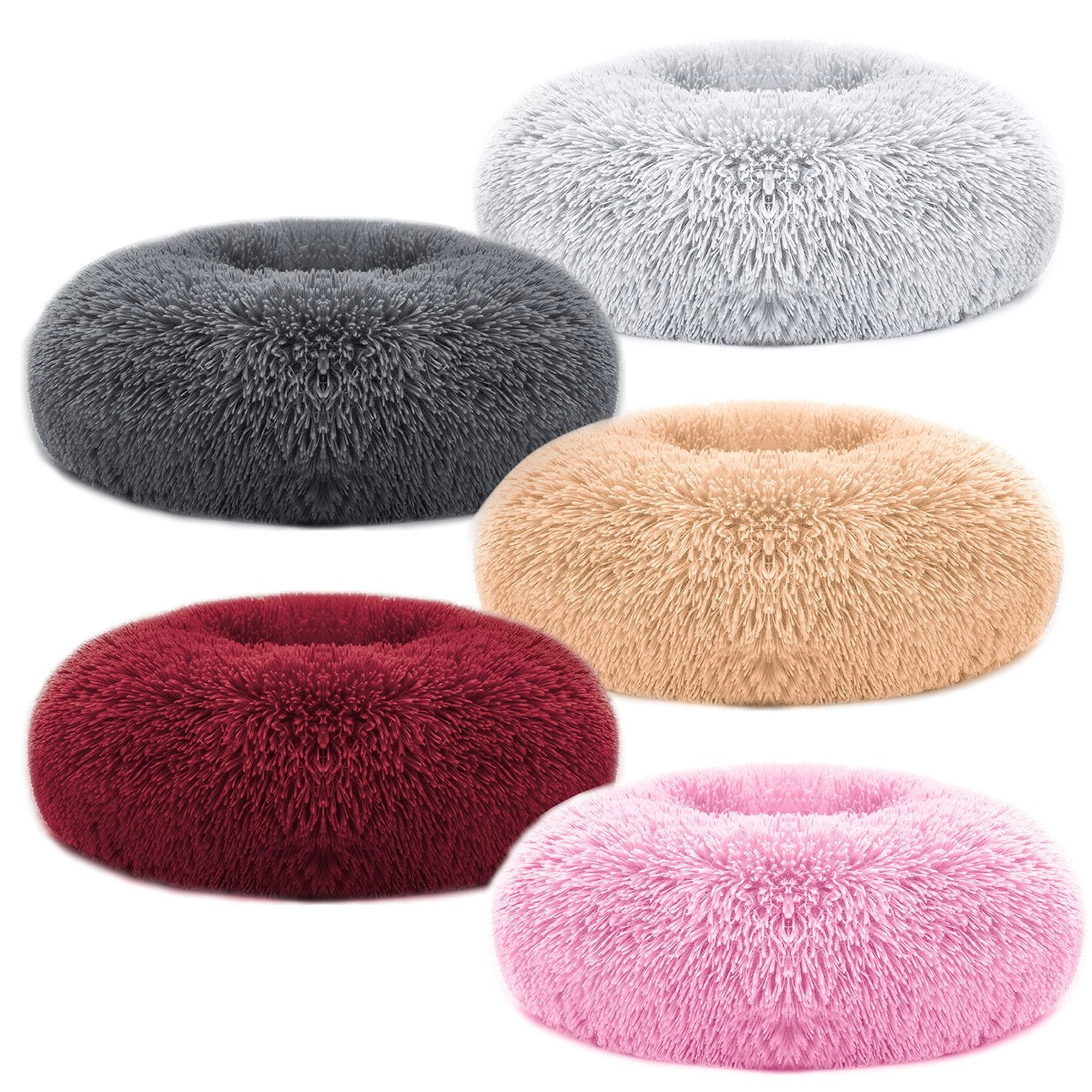 GBruno Plush Fleece Pet Bed With Supportive Rim