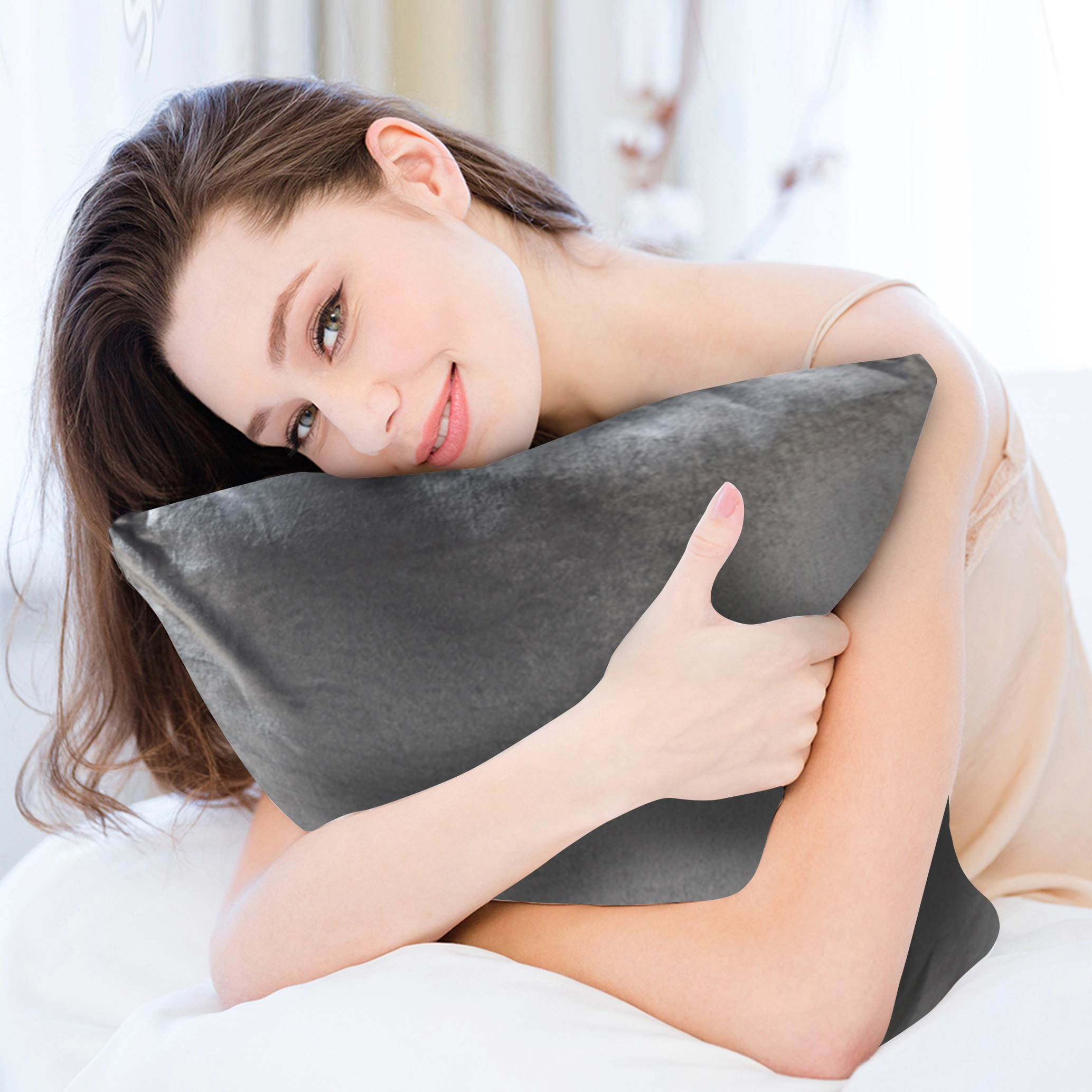 Cheer Collection -Inch Velour Decorative Throw Pillows with Inserts