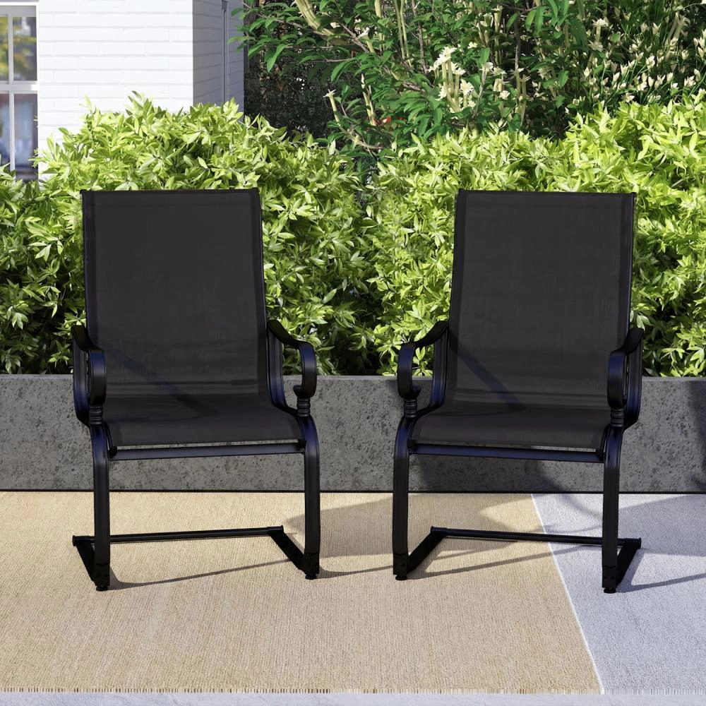 Hivvago Set of 2 Patio Chairs with Quick-drying and Breathable Fabric for Backyard