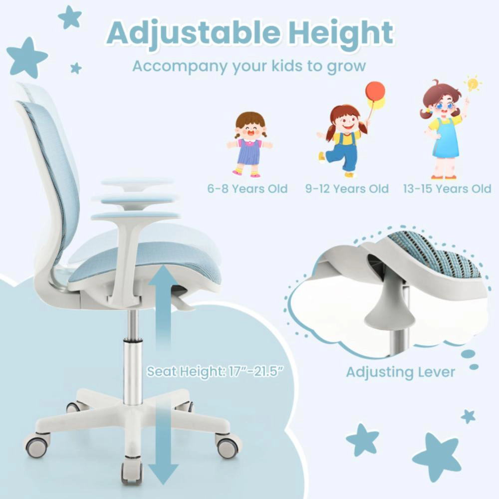 Hivvago Swivel Mesh Children Computer Chair With Adjustable Height