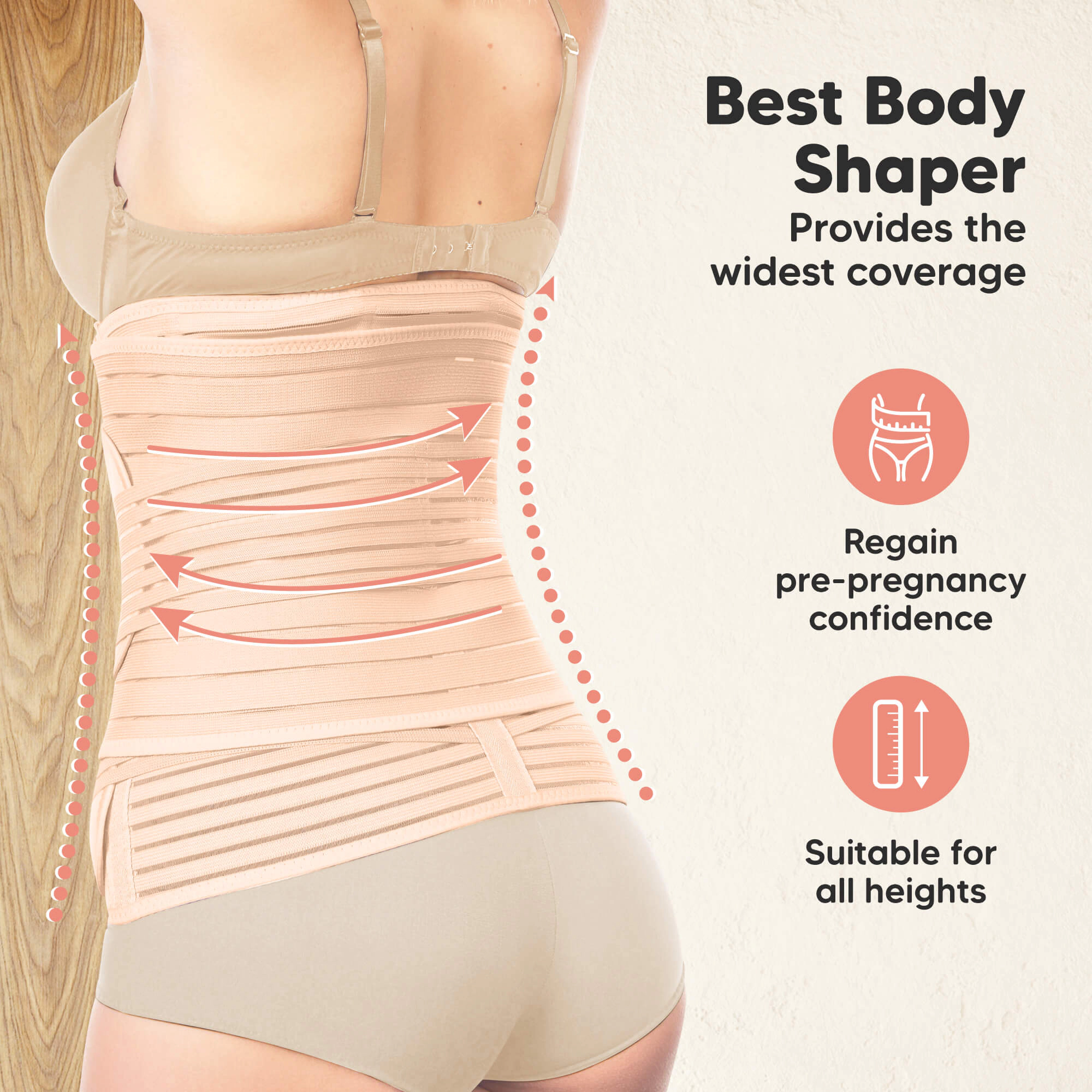 KeaBabies 2-Pack Revive 3-in-1 Postpartum Recovery Support Belt