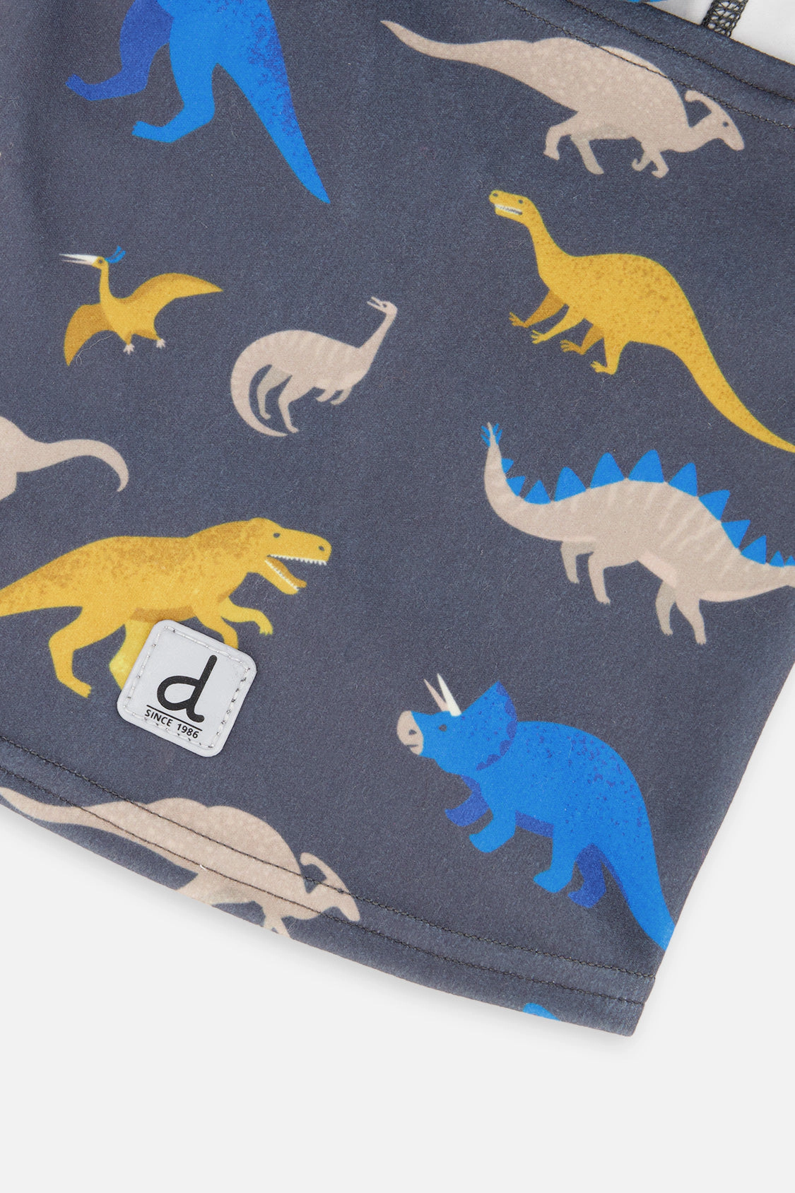 Deux par Boys Brushed Jersey Dinosaur Print Balaclava with Reflective Patch