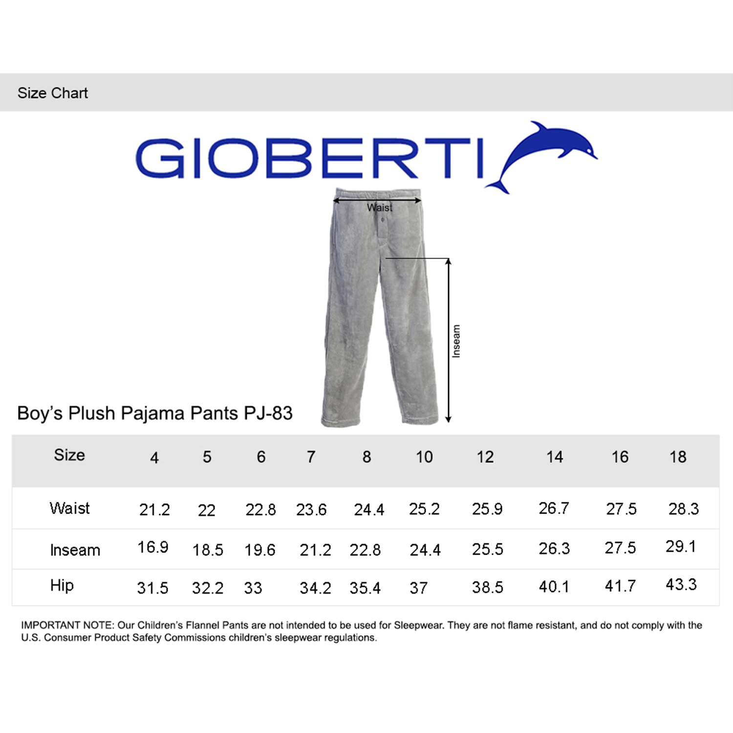 Gioberti Boy's Super Soft Plush Pants