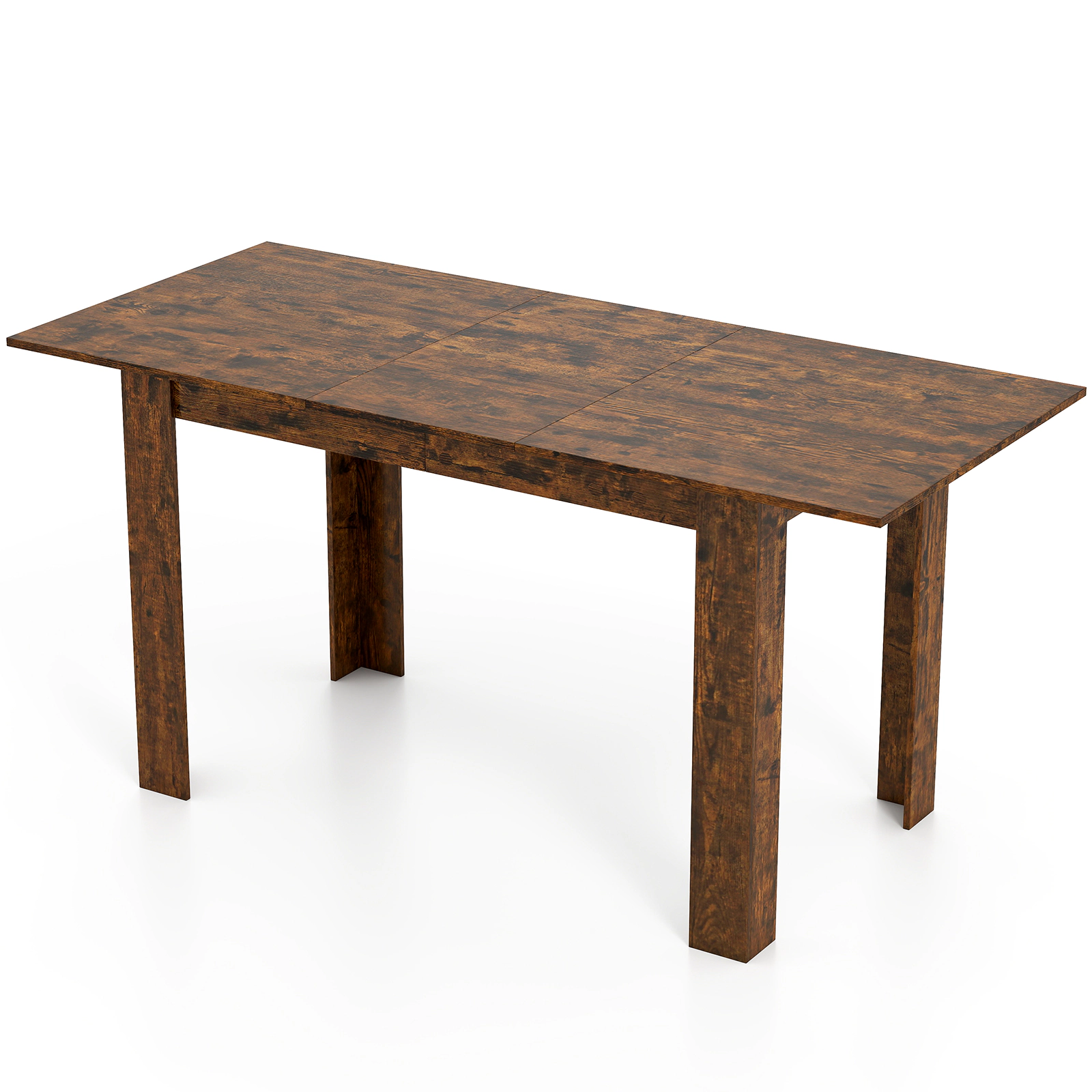 SUGIFT 47 to 62 in Extendable Rectangular Dining Table for 4 to 8 People