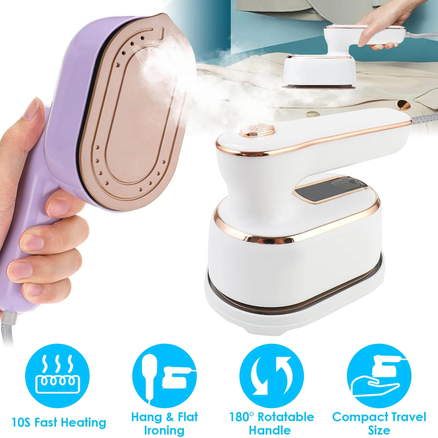 GBruno 1000W Portable Handheld Garment Steamer