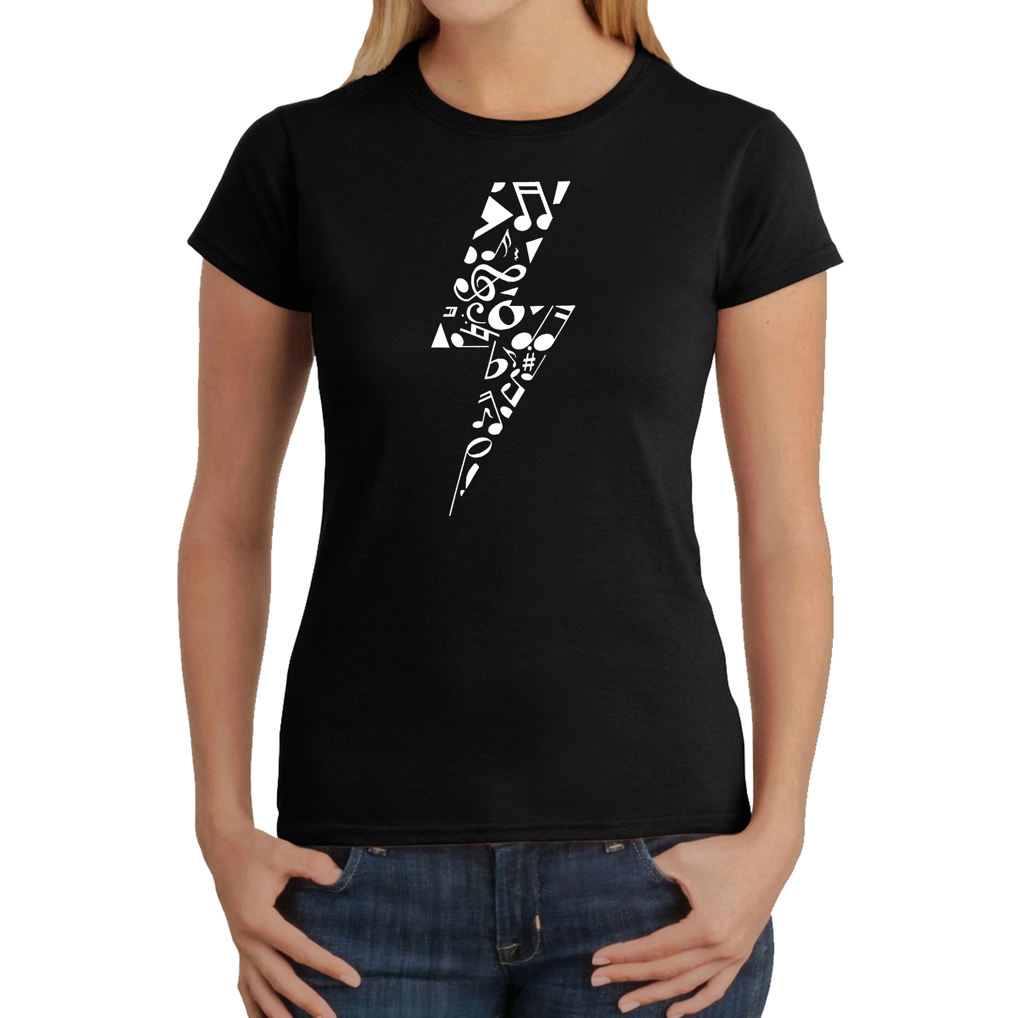 LA Pop Art Women's Word T-Shirt - Lightning Bolt