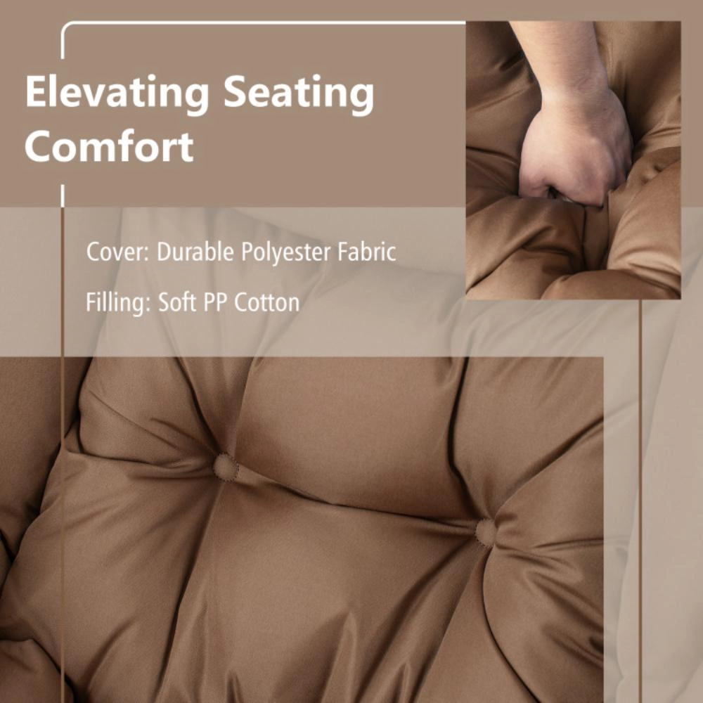 Hivvago Contemporary Lounge Chair with Foldable Footrest and Side Storage Pocket