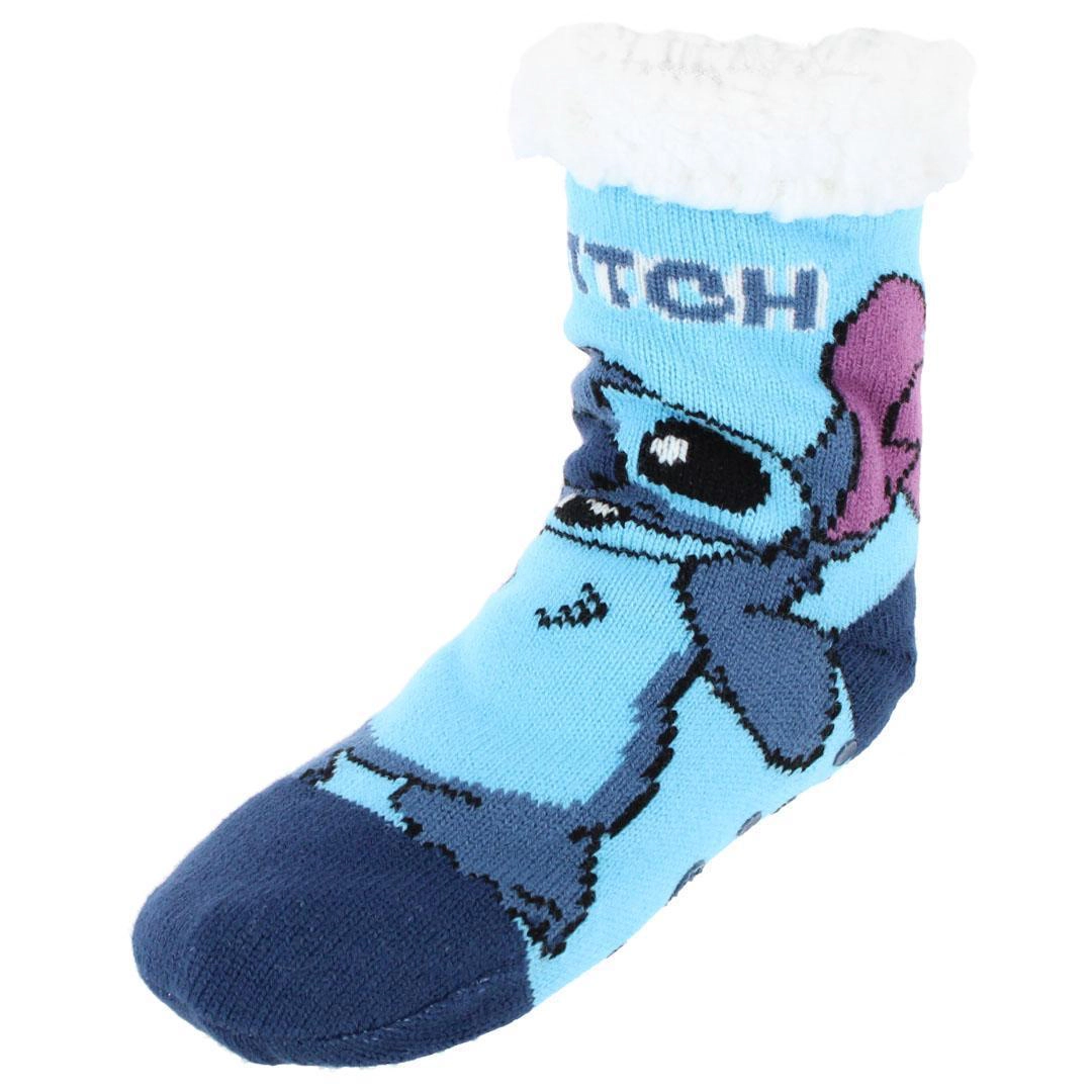 Textiel Trade Boy's Disney Lilo & Stitch Sherpa Lined Slipper Sock (1 Pair)