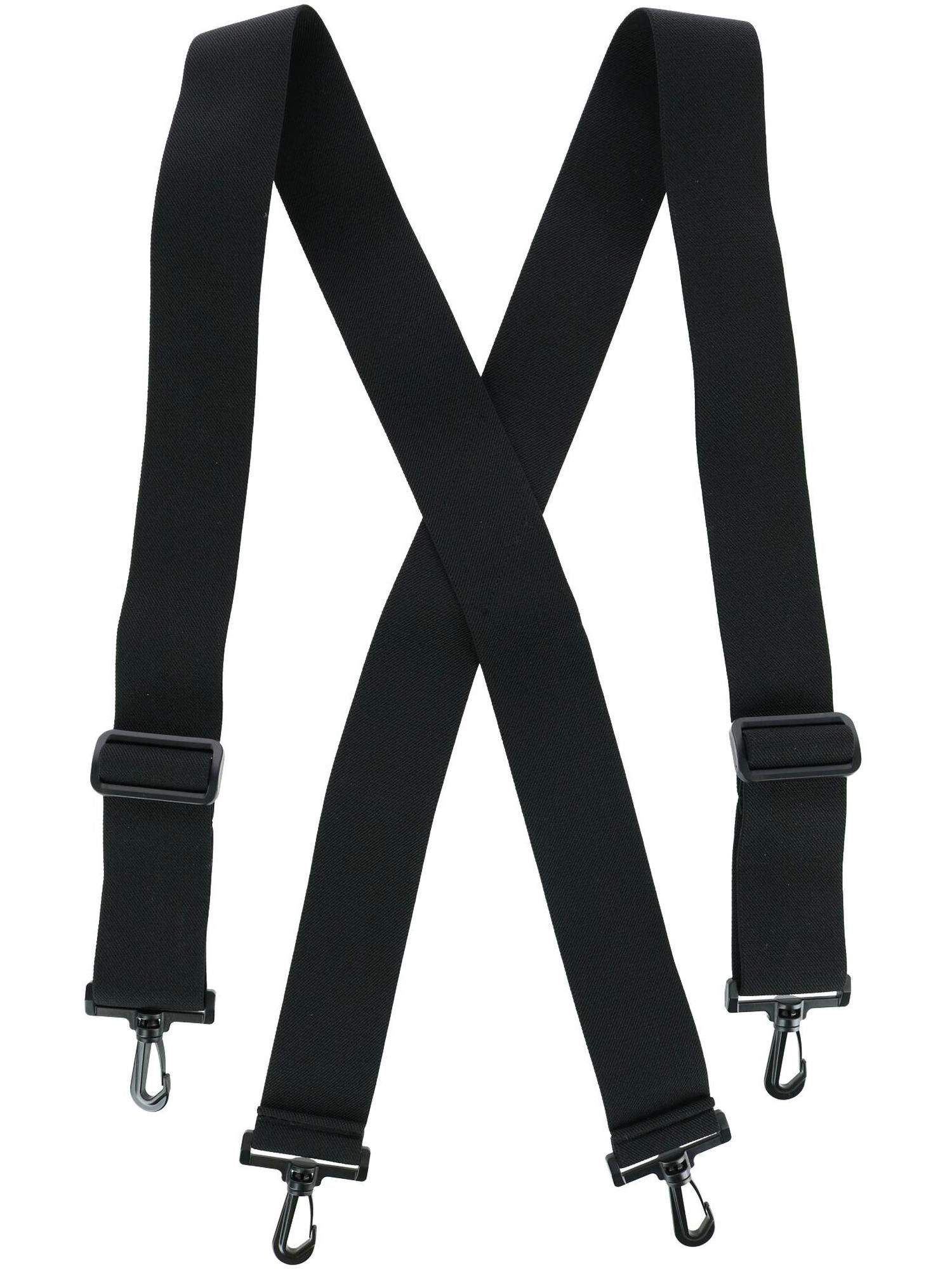 CTM Men's Elastic X-Back Suspenders with Plastic Hook Ends