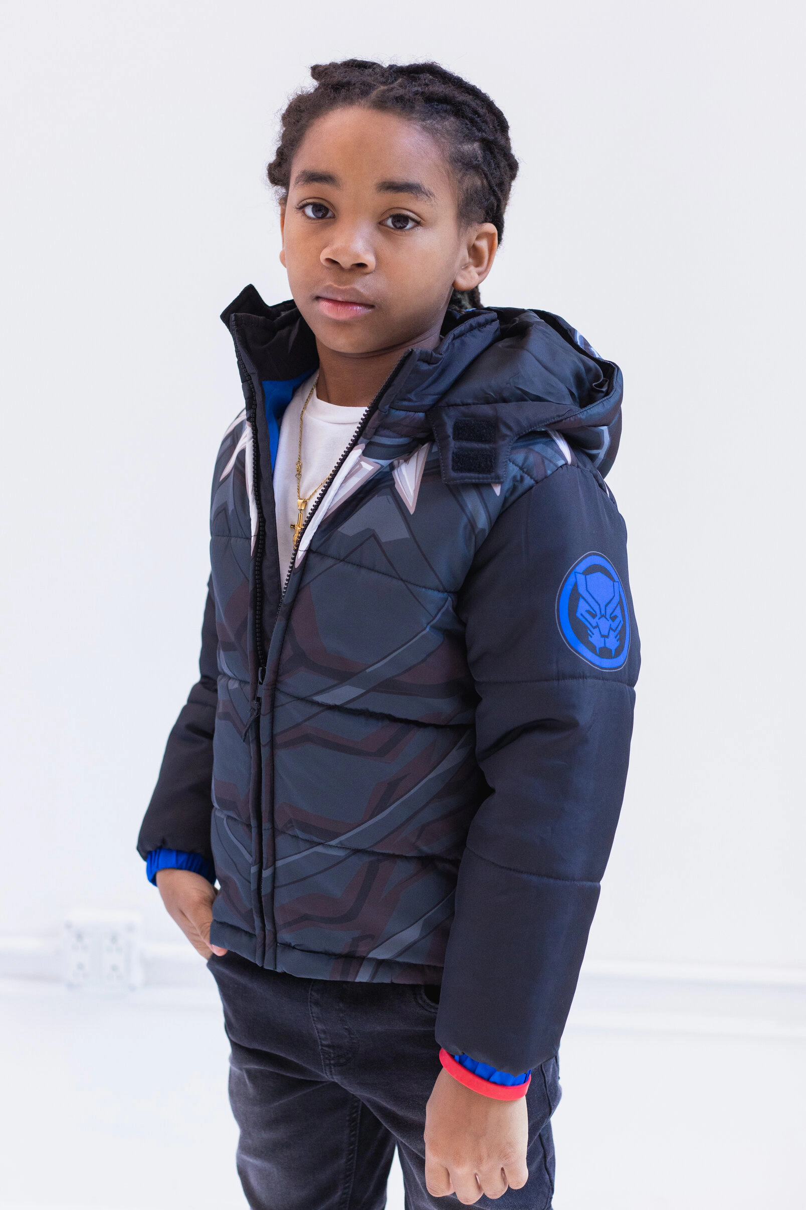 Marvel Hooded Zip-Up Puffer Jacket