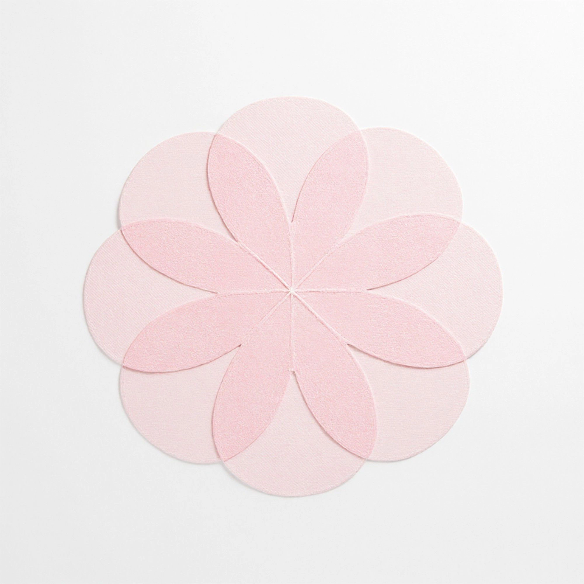 Alilang Unisex 2-Piece Flower Shaped Placemat with Petal Design Cutout