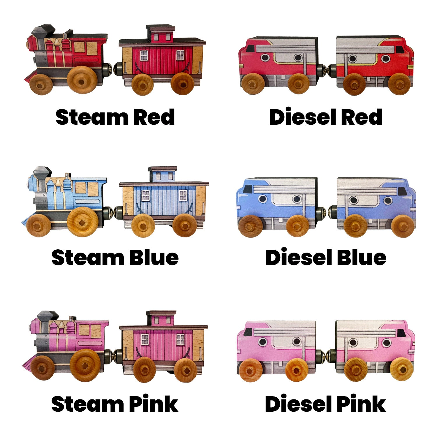 Wooden ABC Magnetic Letter Train Set with Organic Cotton Bag - Cherry Wood - Made in USA