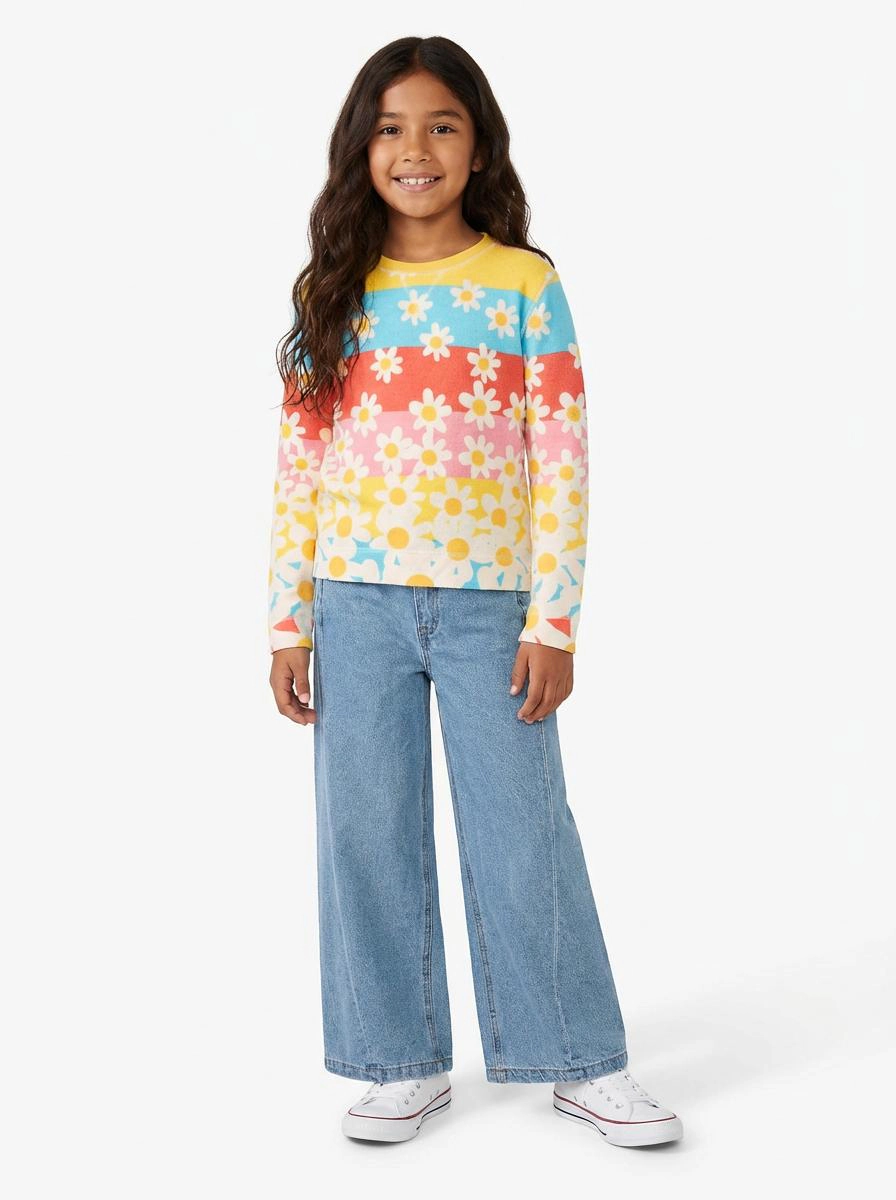 Rockets of Awesome Camo Rainbow Crazysoft Crew for Girls