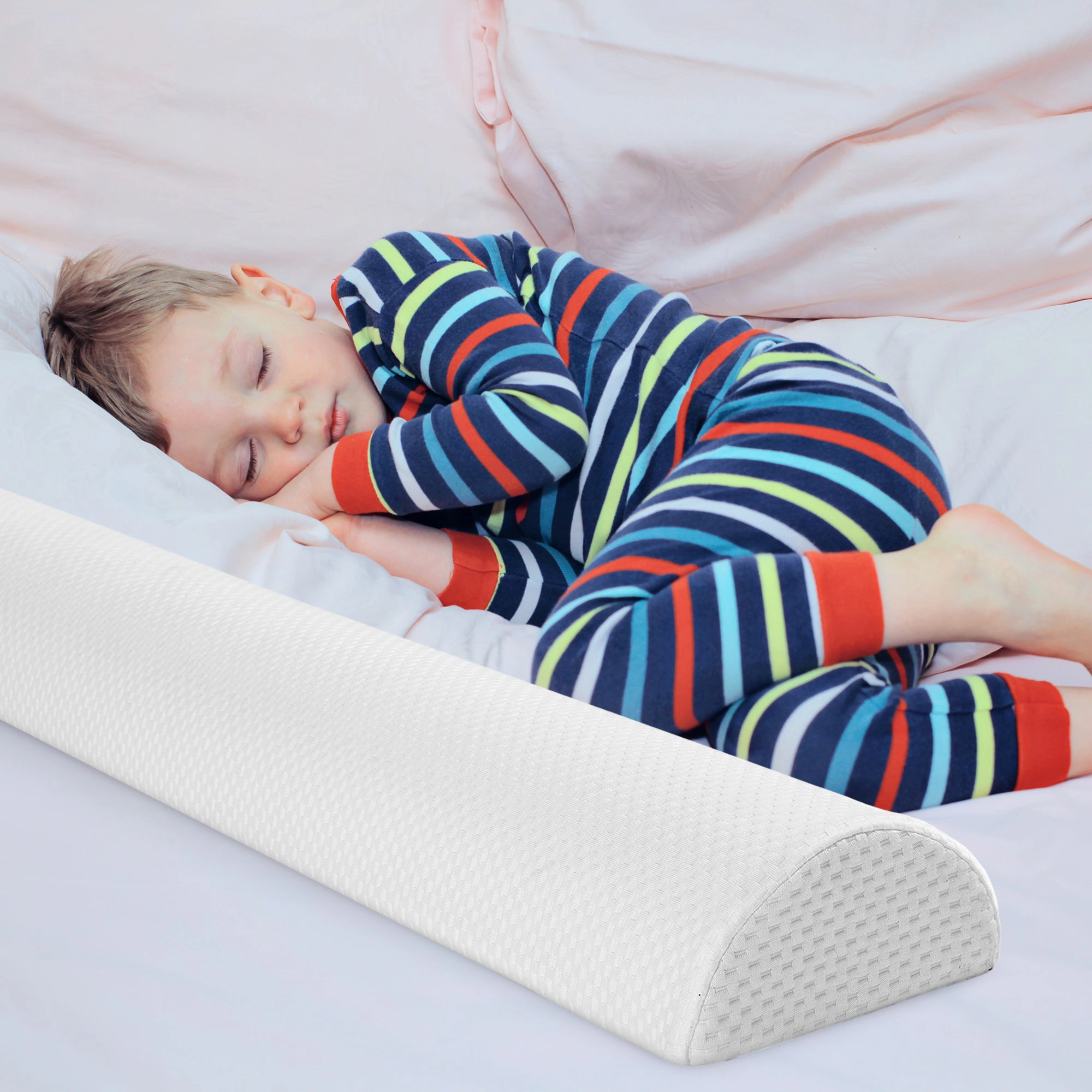 Cheer Collection Toddler Guardrail with Washable Waterproof Cover