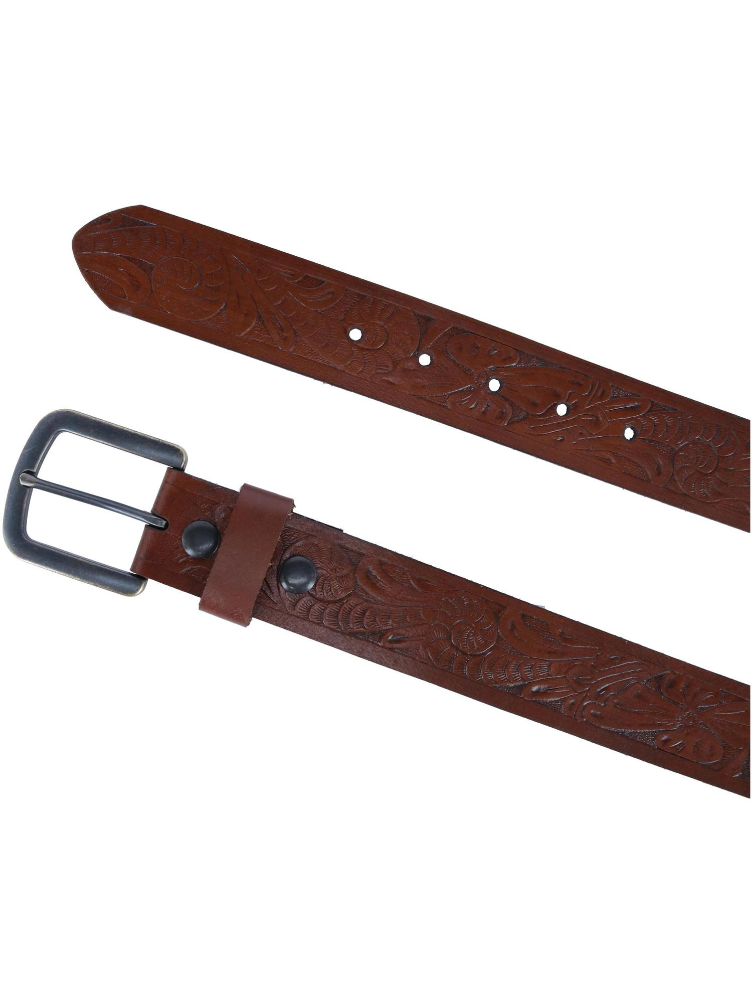 Wrangler Men's Morning Glory Tooled Western Belt