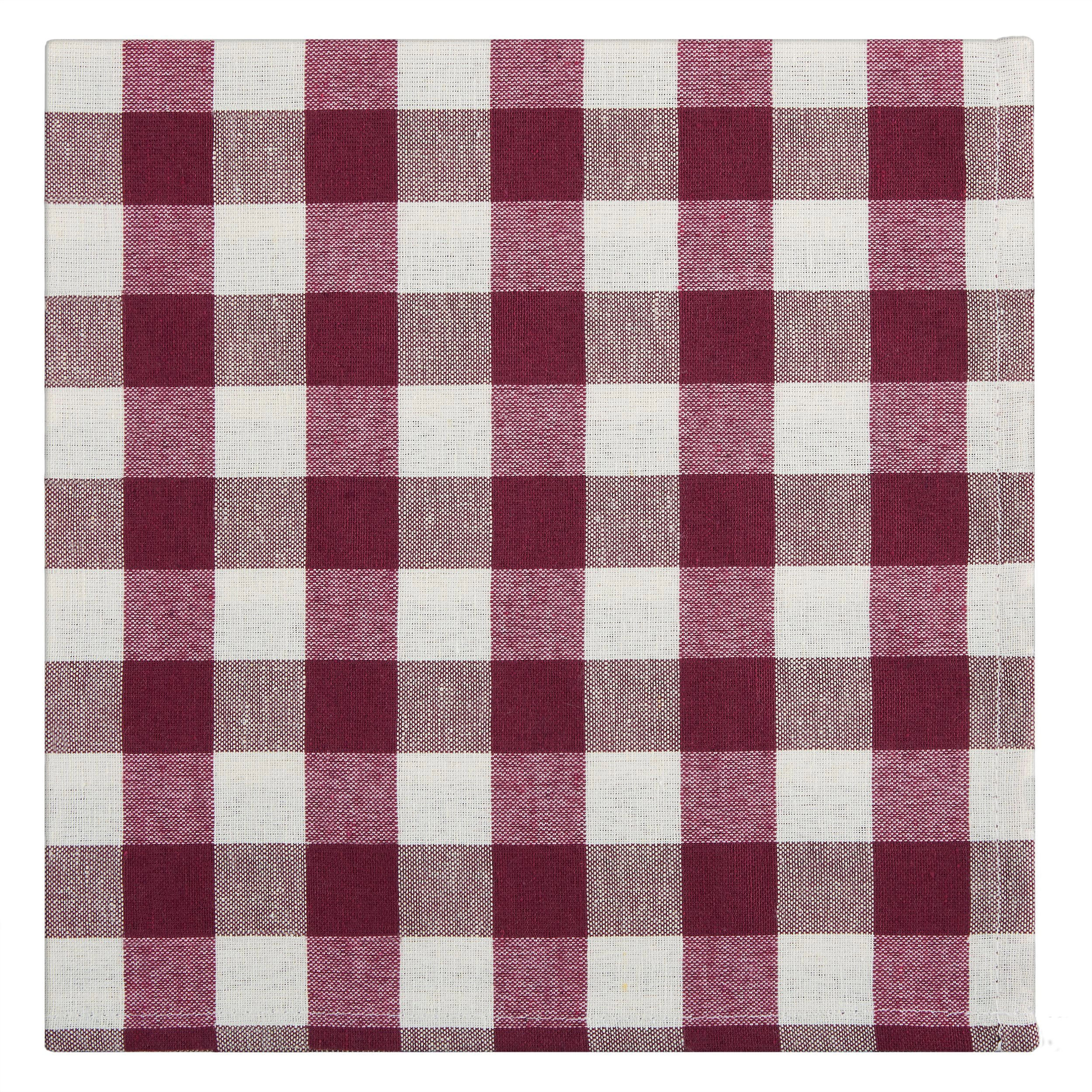Kate Aurora Farmhouse Plaid Gingham Check Swag Valance Curtain Panel Pair