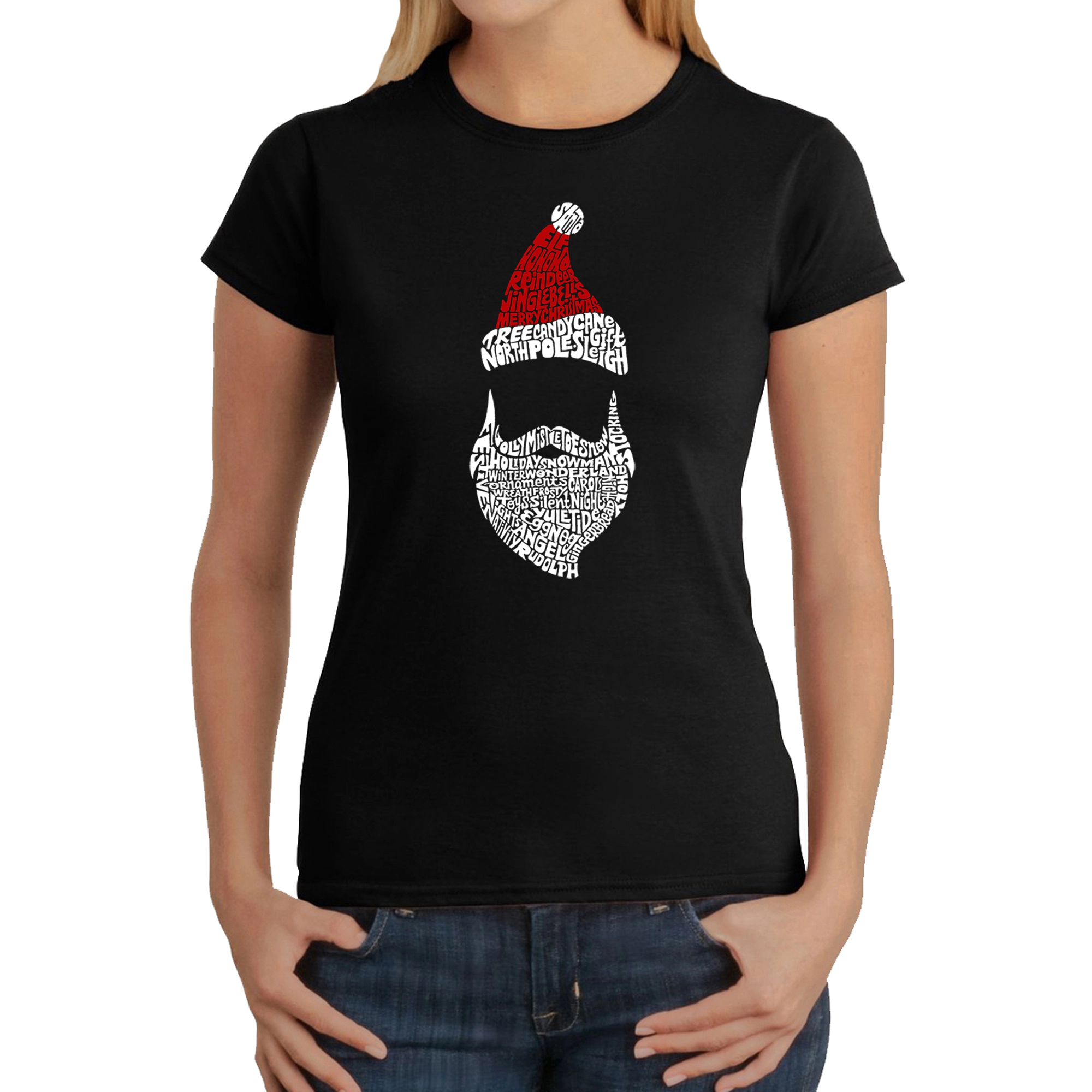 LA Pop Art Women's Word T-Shirt - Santa Claus