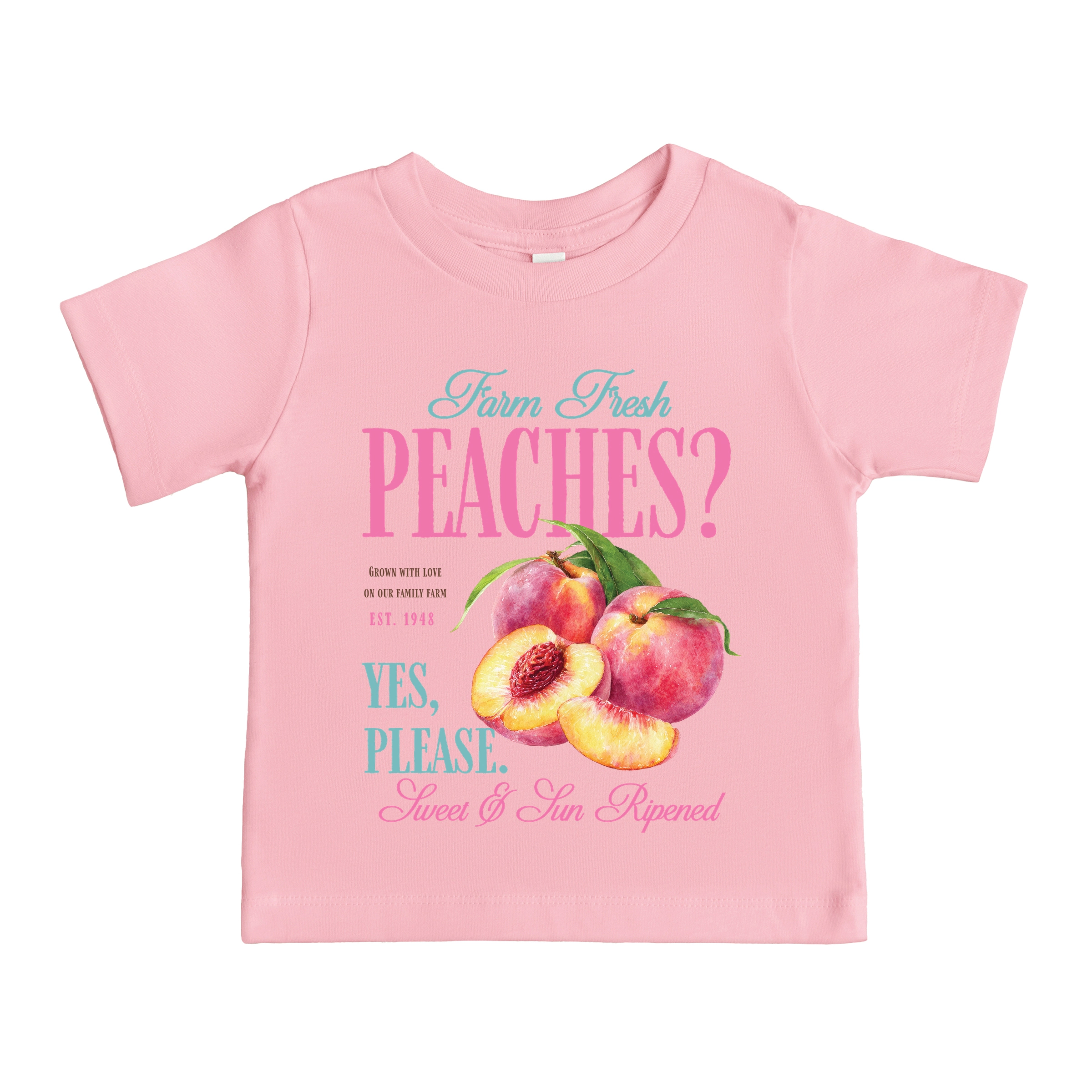 The Juniper Shop - Farm Fresh Peaches Toddler Short Sleeve Graphic T-Shirt