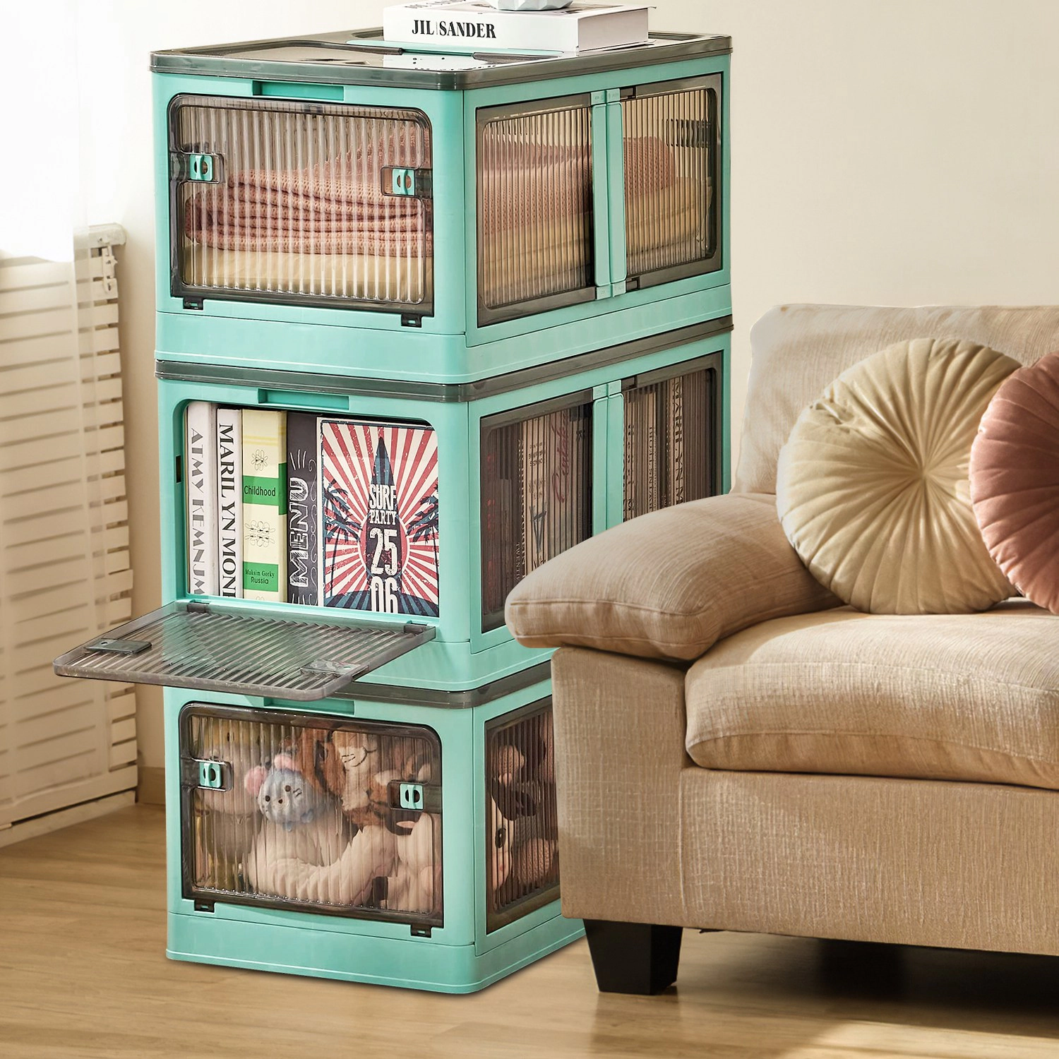 GBruno 3-Piece Foldable Storage Bins With Lids