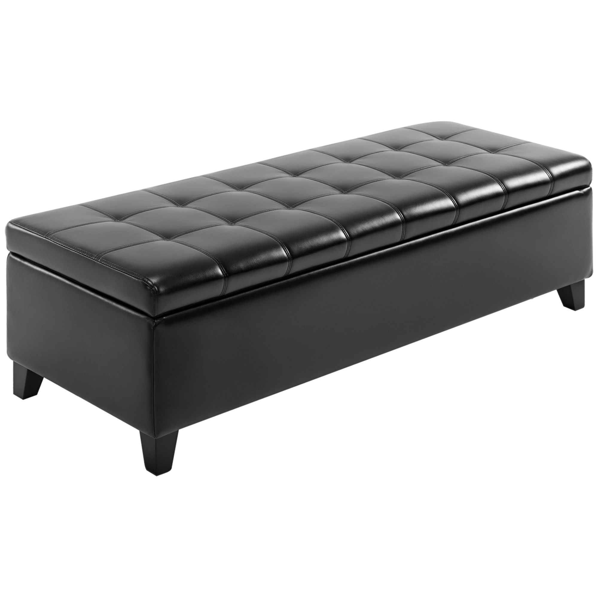 Hivvago 51" Faux Leather Storage Ottoman With Lift Top