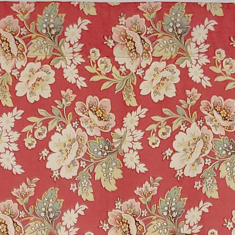 RLF Home Linda Regal 3" Rod Pocket Lining Luxurious and Elegant Window Treatment Valance 50" x 17" Red