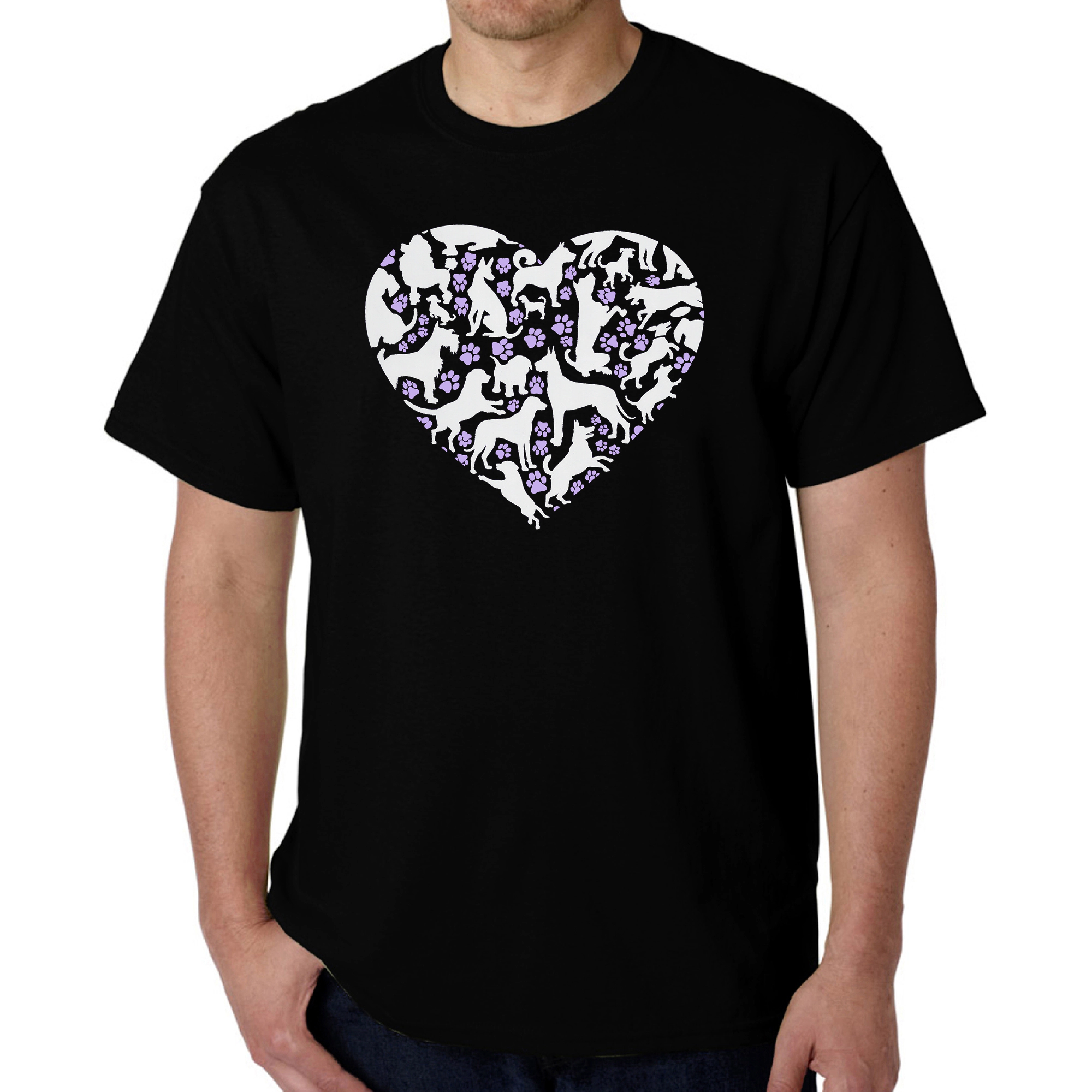 LA Pop Art Men's Word T-Shirt - Dog Heart