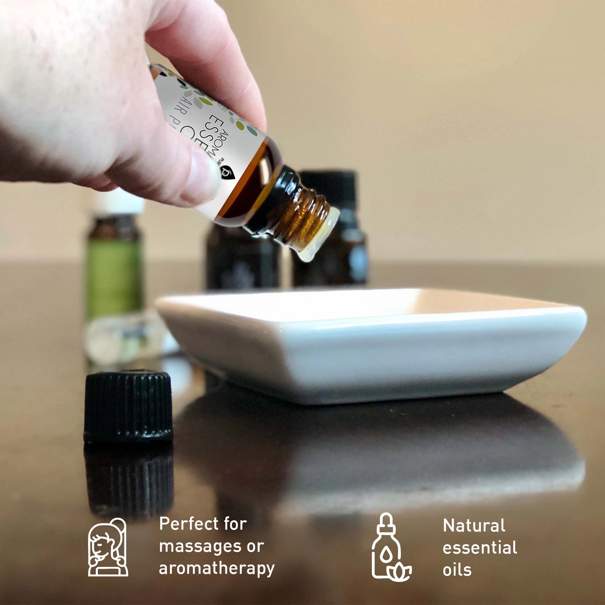 Pursonic Unisex 100% Pure Aromatherapy Essential Oil Gift Set Collection Bundle