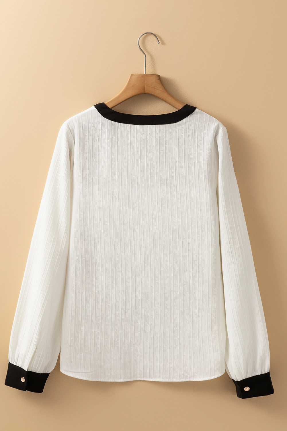 Threaded Pear Women's Ramila Textured Colorblock Elegant Blouse