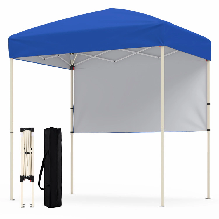 Hivvago 6 x 4 FT Pop-Up Canopy Tent with 1 Half Sidewall Easy Setup Folding Outdoor Sun Shelter