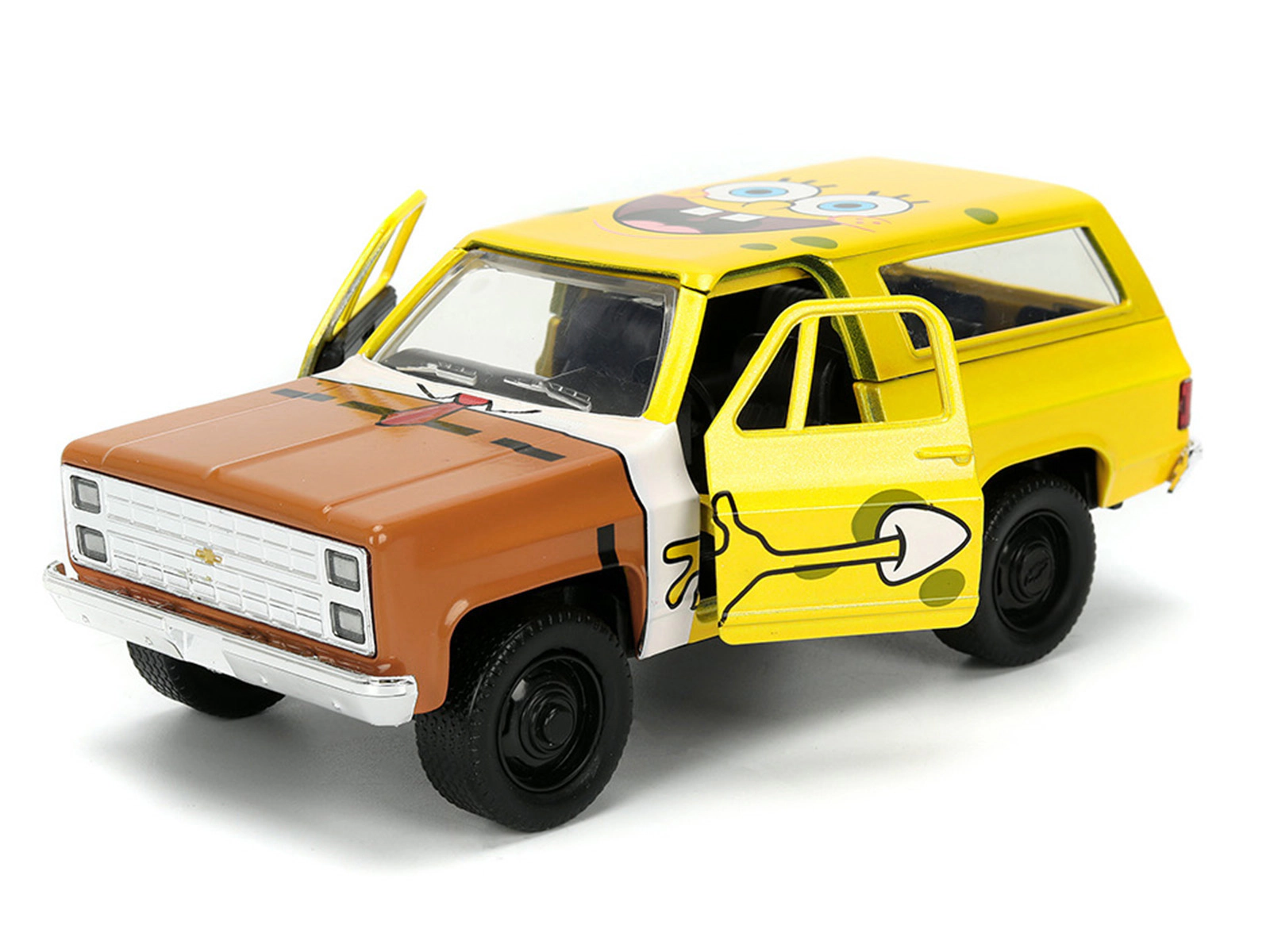 Jada 1980 Chevrolet K5 Blazer "SpongeBob Star" Livery Yellow "SpongeBob SquarePants" (1999-Current) TV Series